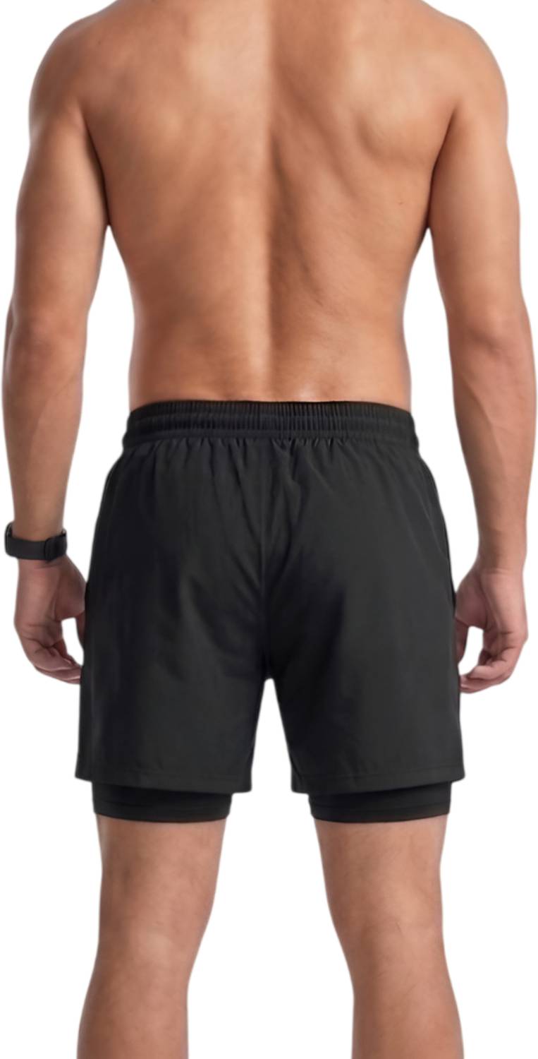 BOLDSHARK Black Men's Running Shorts - Image 2