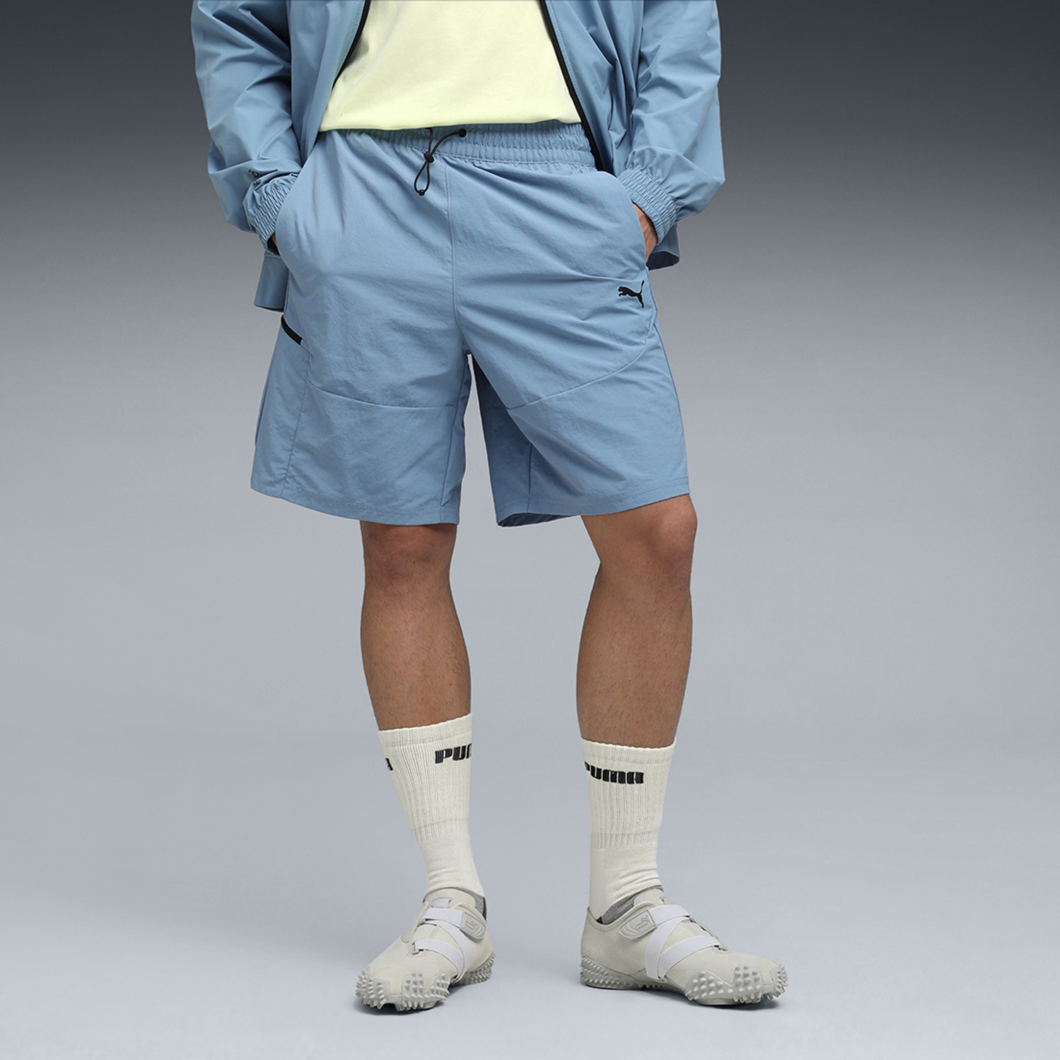 Image of PUMA Self Design Men Blue Casual Shorts