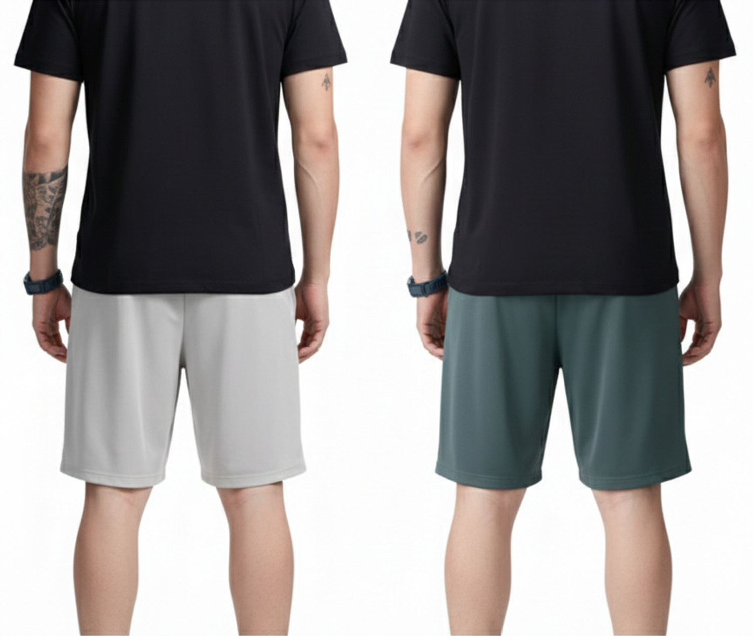 Image of FLYZEN Solid Men Grey Regular Shorts