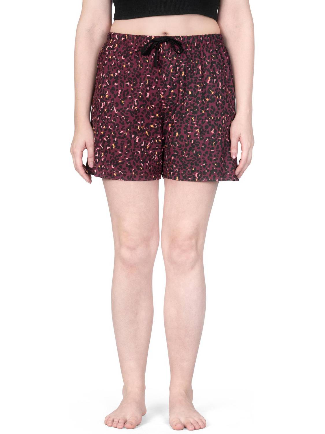 Ariel Printed Women Red Casual Shorts