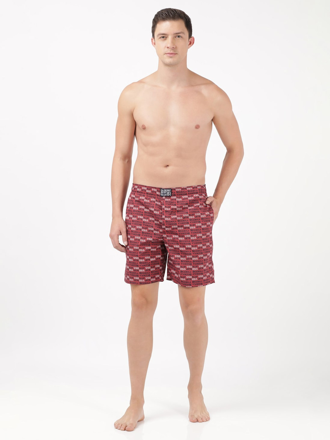 Image of JOCKEY Printed Men Multicolor Night Shorts
