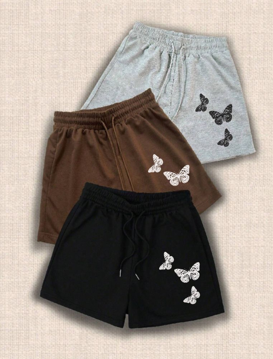 Image of watto Printed Women Black, Brown, Grey Basic Shorts