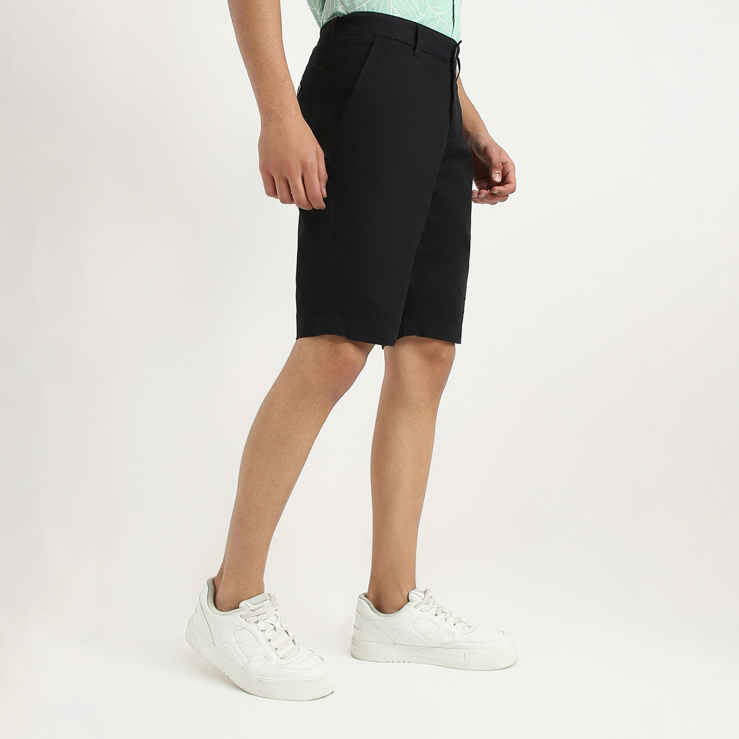Image of PARX Solid Men Black Casual Shorts