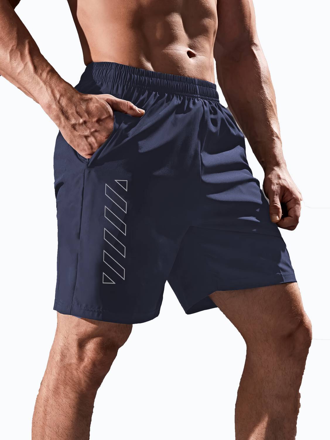 3colors Solid Men Blue Sports Shorts