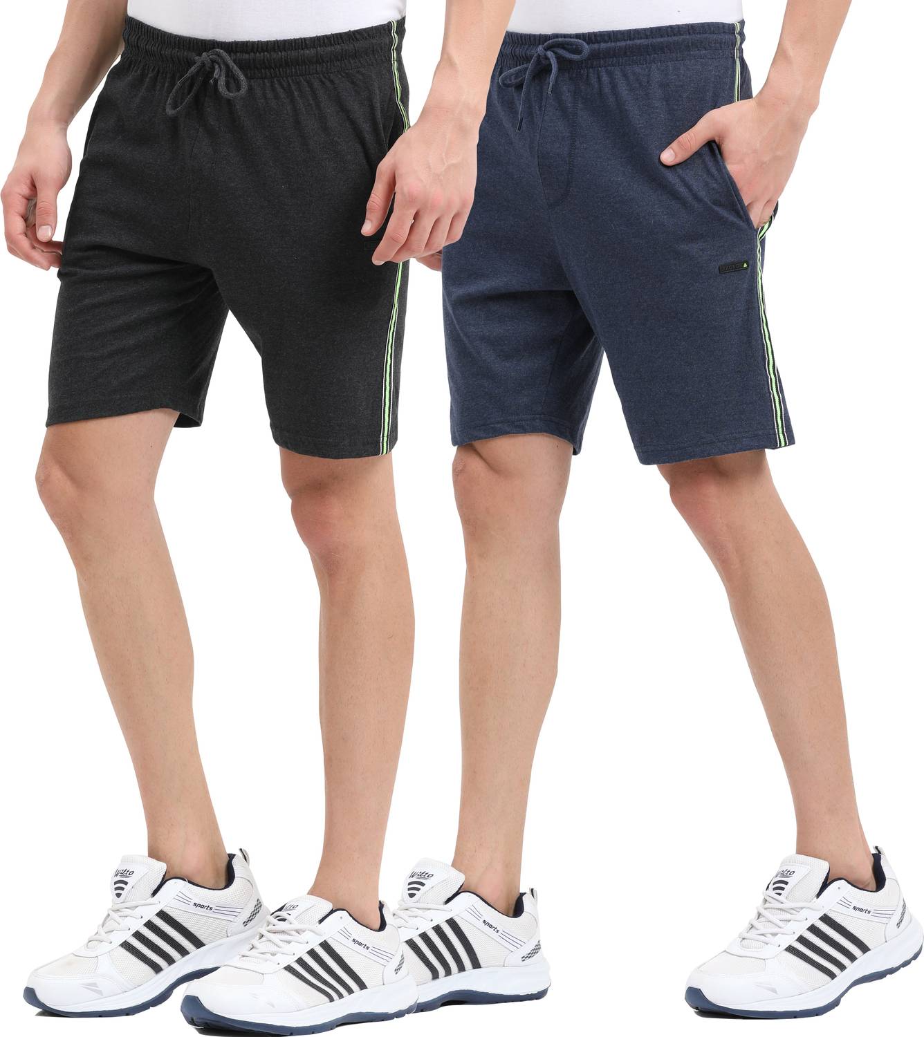 ARDEUR Solid Men Black, Blue Casual Shorts