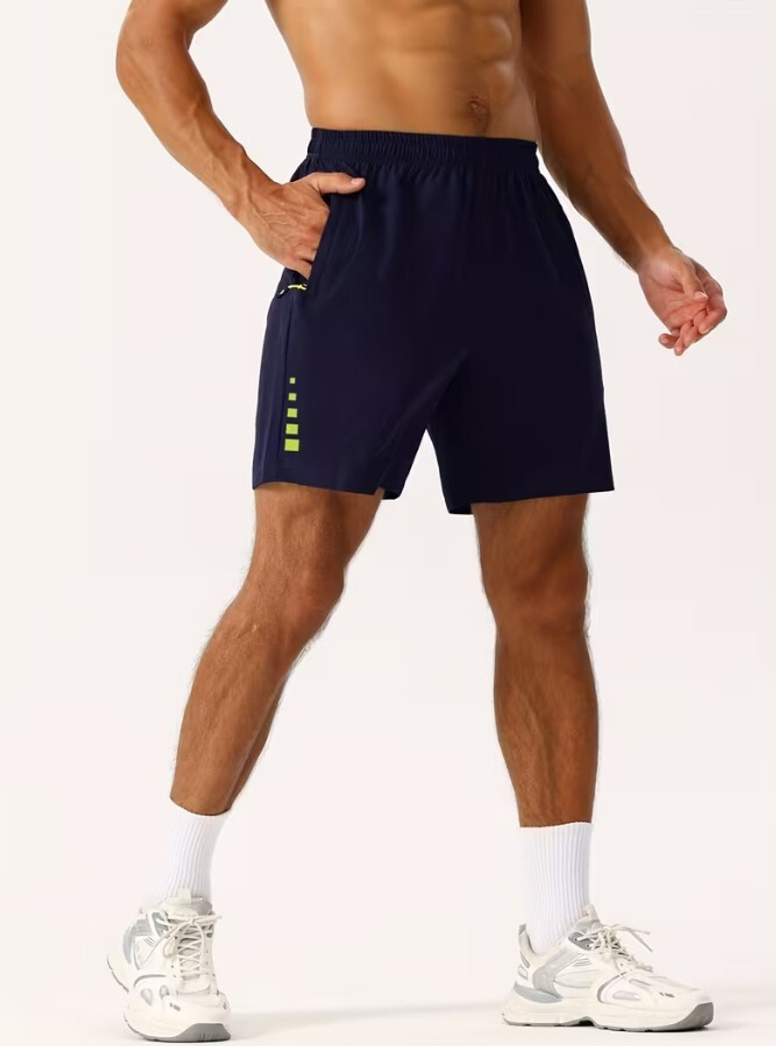 Image of coastal clothier Solid Men Grey, Dark Blue Gym Shorts