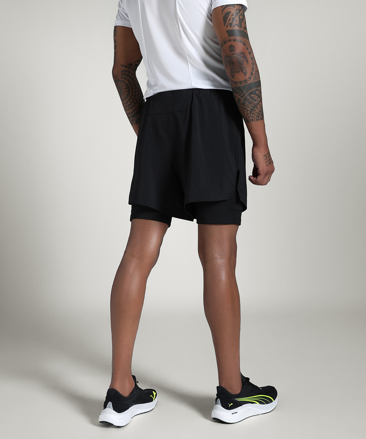 Image of PUMA Solid Men Black Sports Shorts