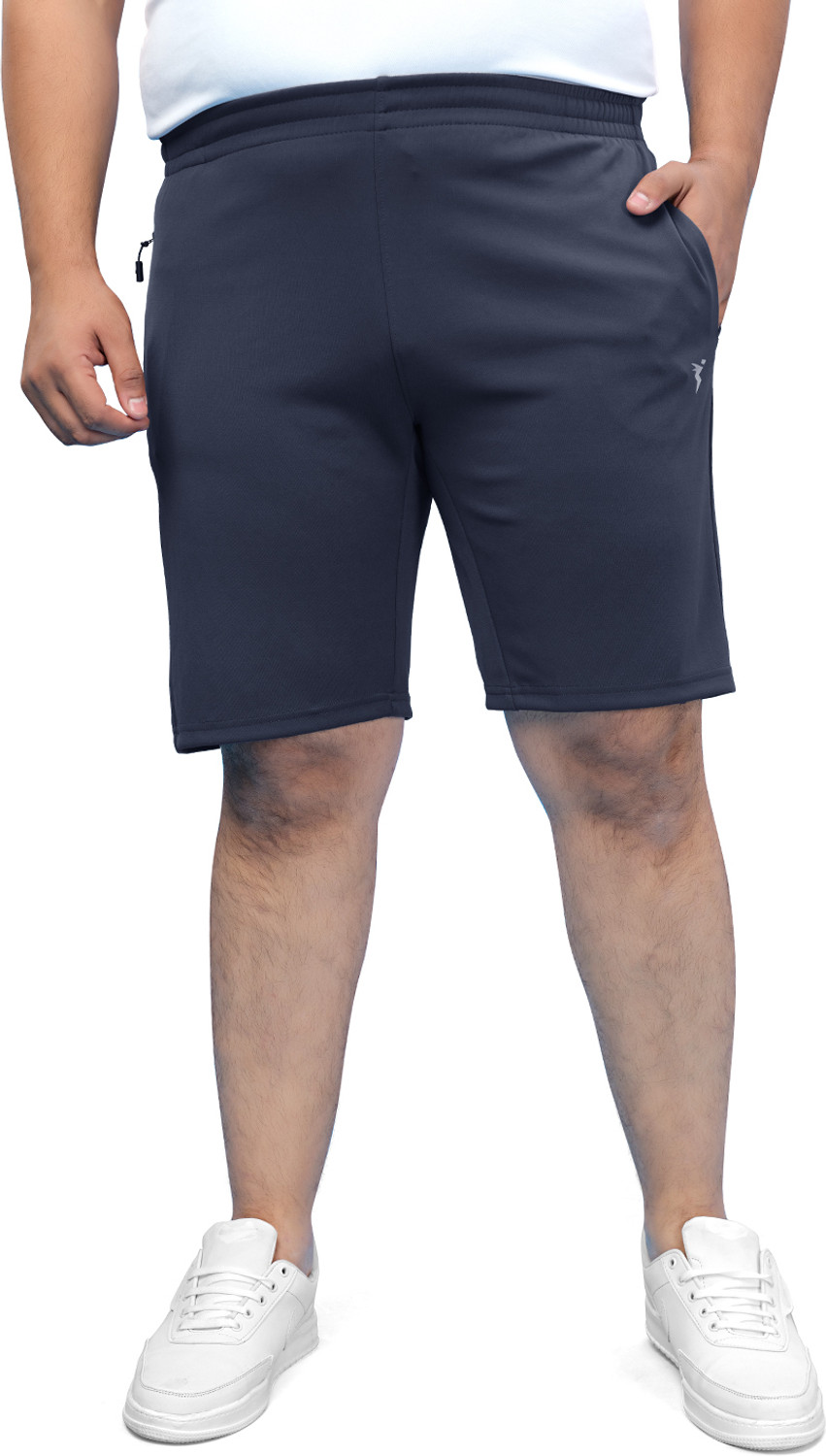 Image of TECHNOSPORT Solid Men Grey Sports Shorts