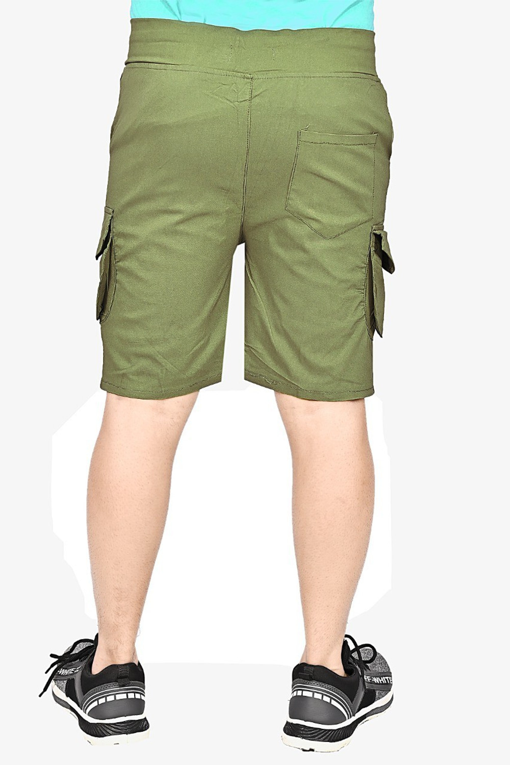 Image of MNICreators Solid Men Green Basic Shorts