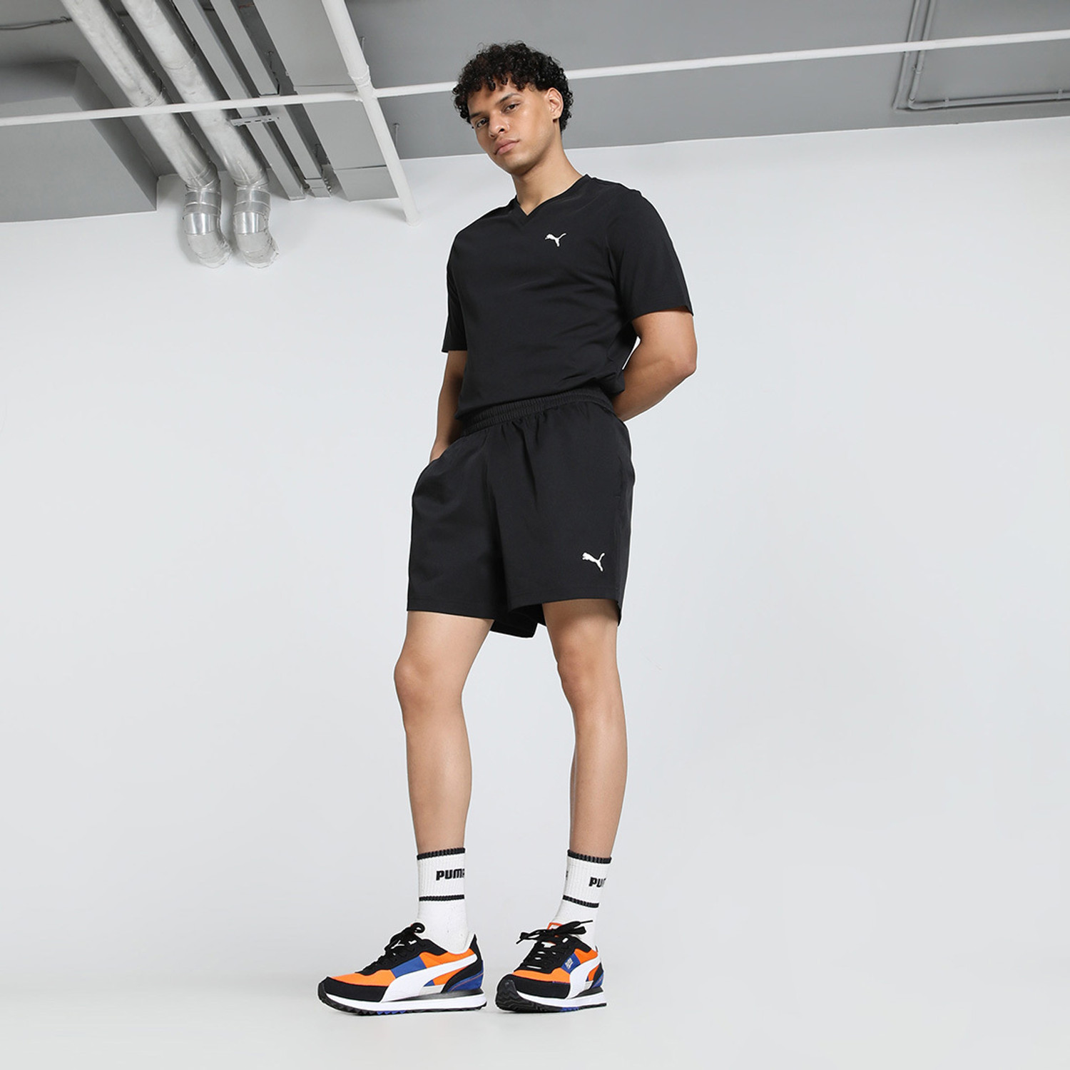 Image of PUMA Solid Men Black Casual Shorts