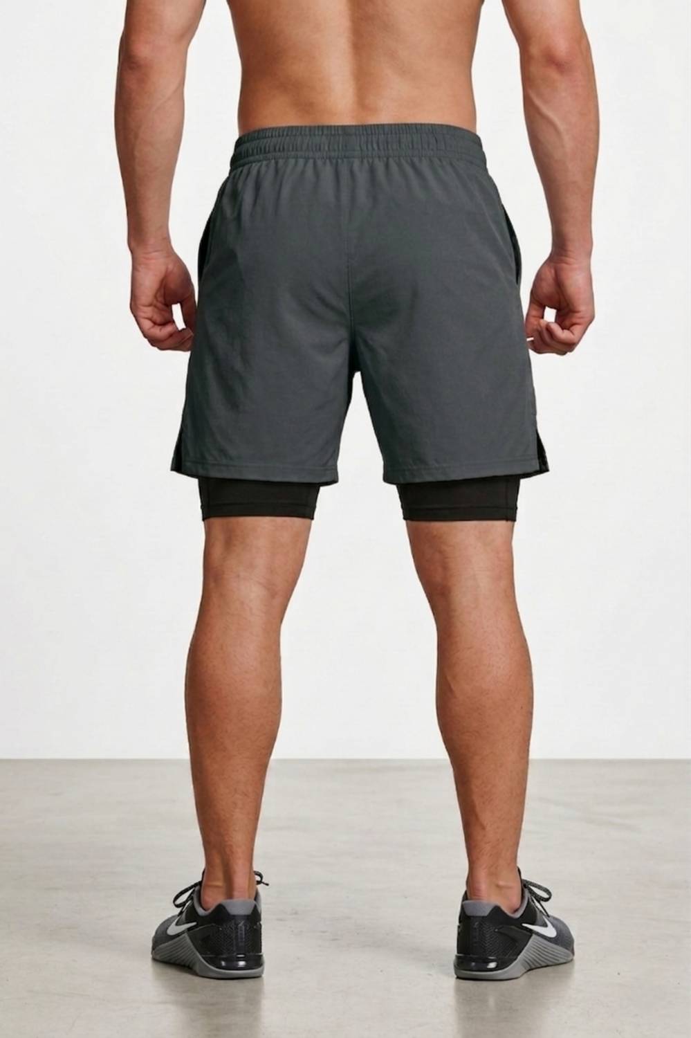 BOLDSHARK Men Dark Grey Compression Shorts - Image 2