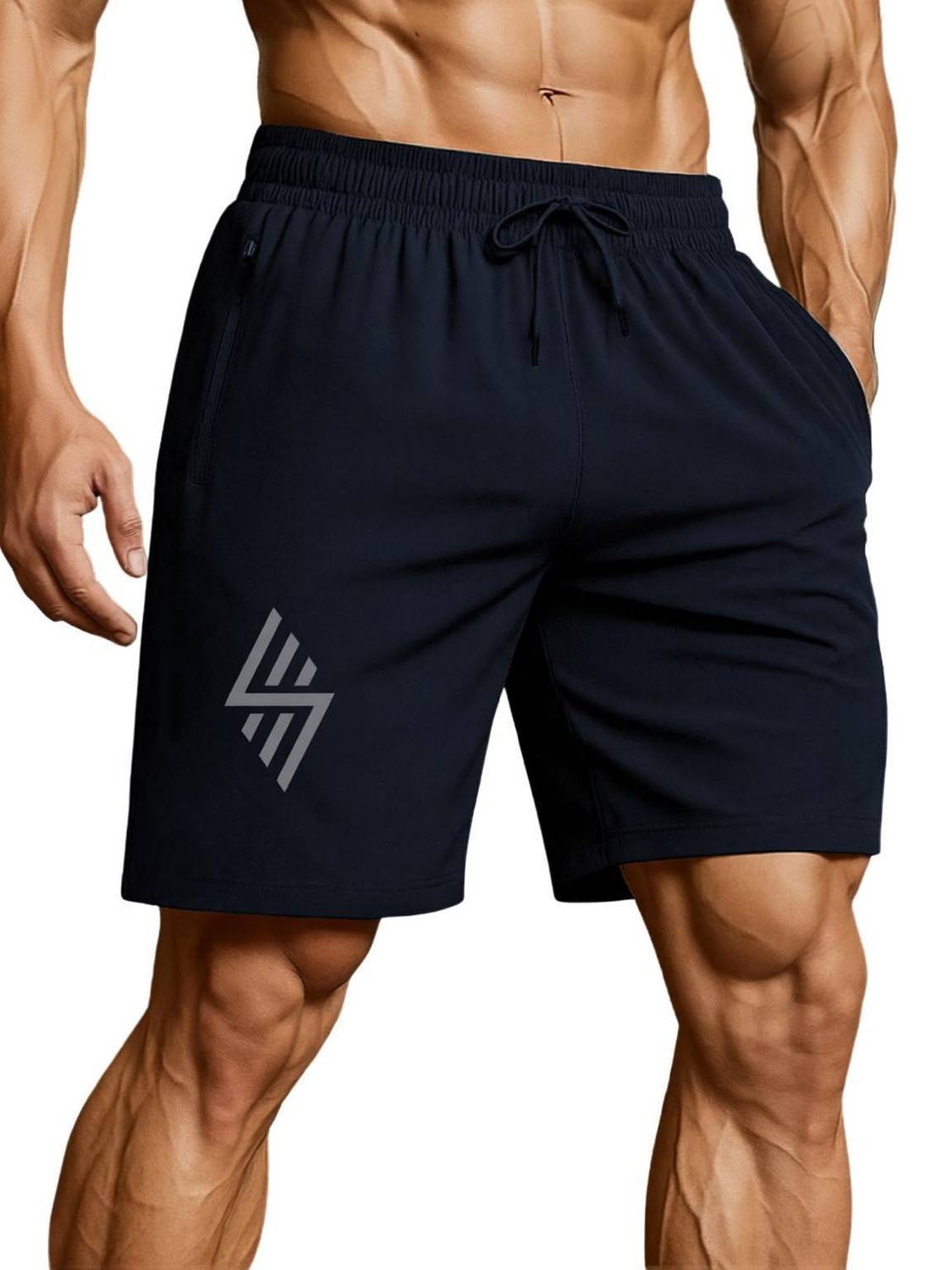3colors Printed Men Blue Sports Shorts
