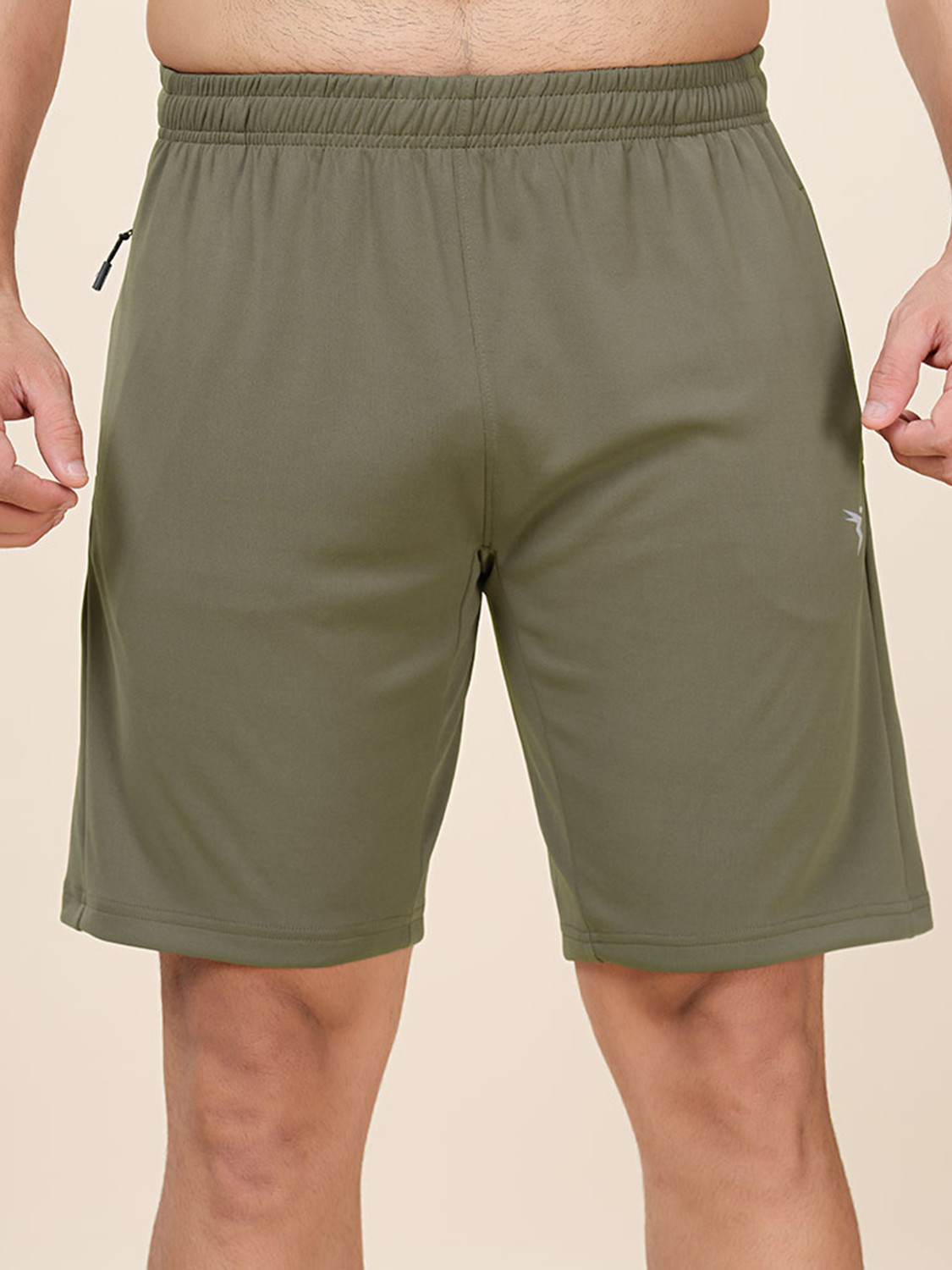 Image of TECHNOSPORT Solid Men Green Sports Shorts