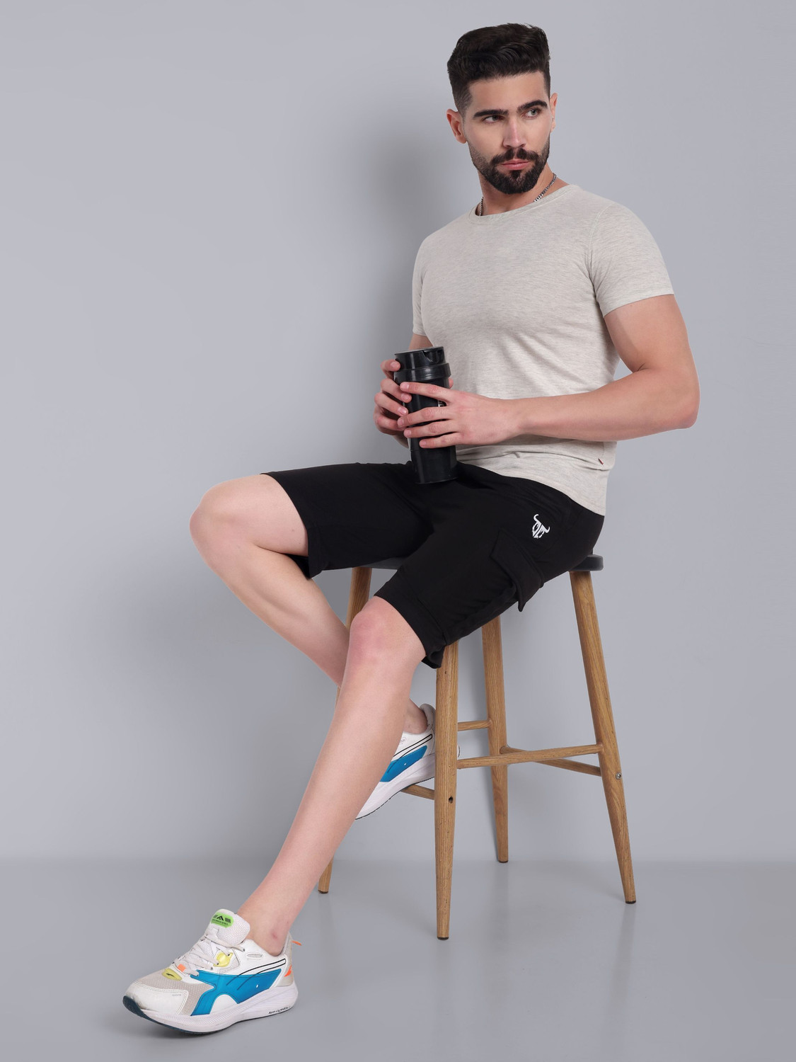 Image of Go Devil Solid Men Black Boxer Shorts