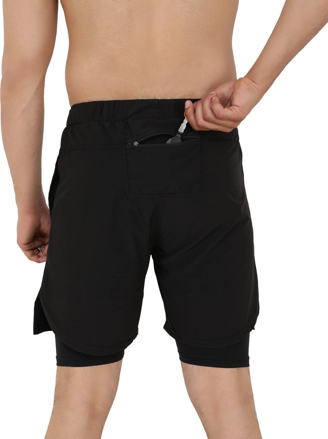 Sportinger Black Gym Shorts - Image 2