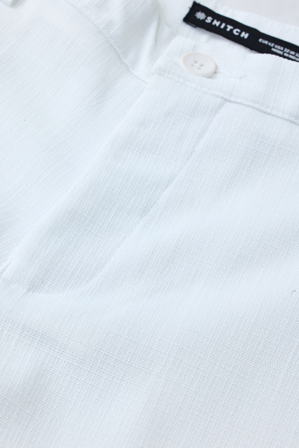 Image of Snitch Solid Men White Casual Shorts