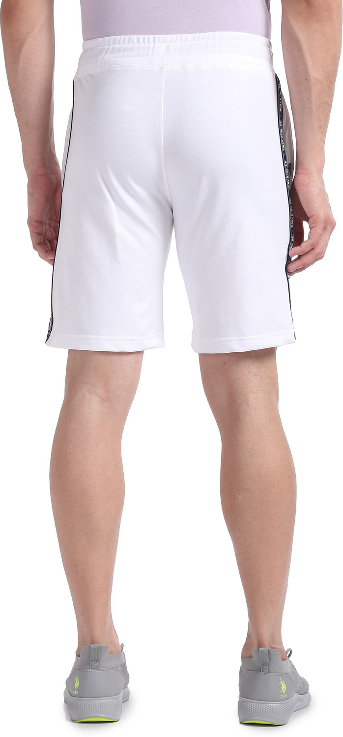 Image of U.S. POLO ASSN. Self Design Men White Sports Shorts
