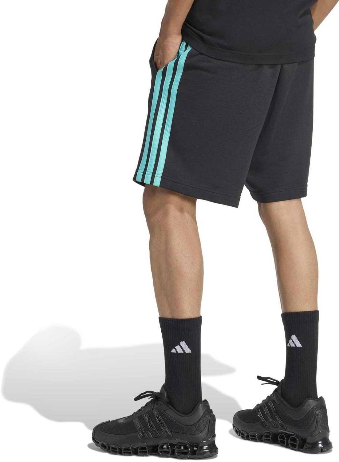 ADIDAS Men Black Printed Sports Shorts - Image 5