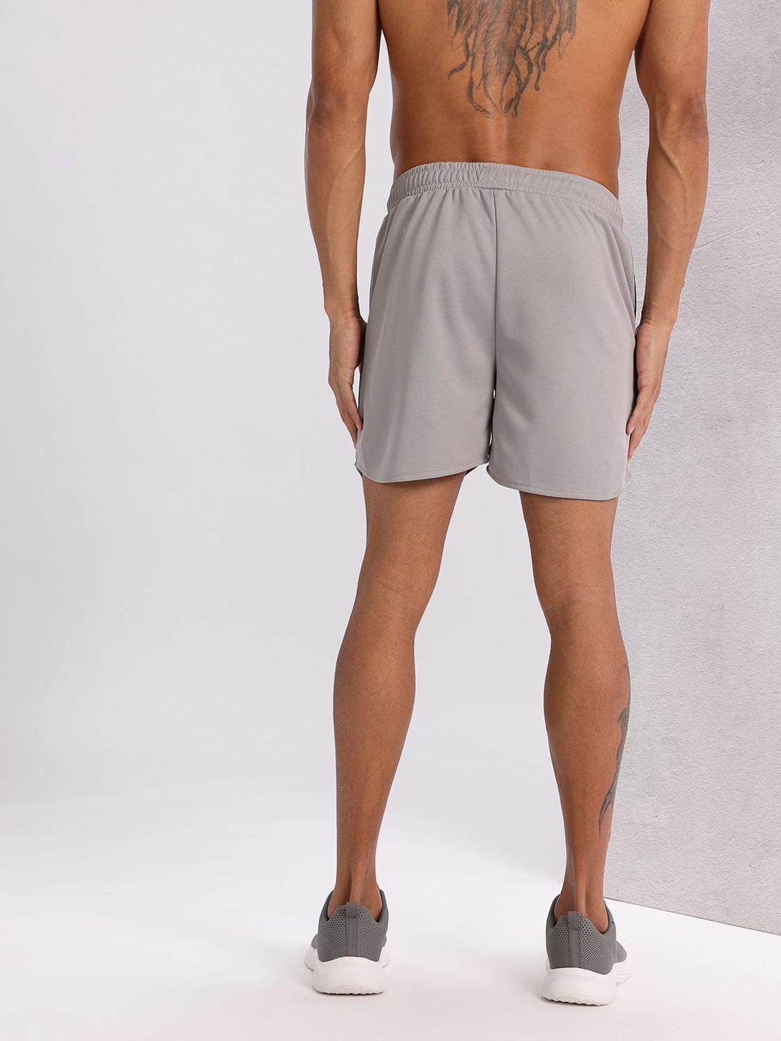 Image of HRX by Hrithik Roshan Solid Men Grey Sports Shorts