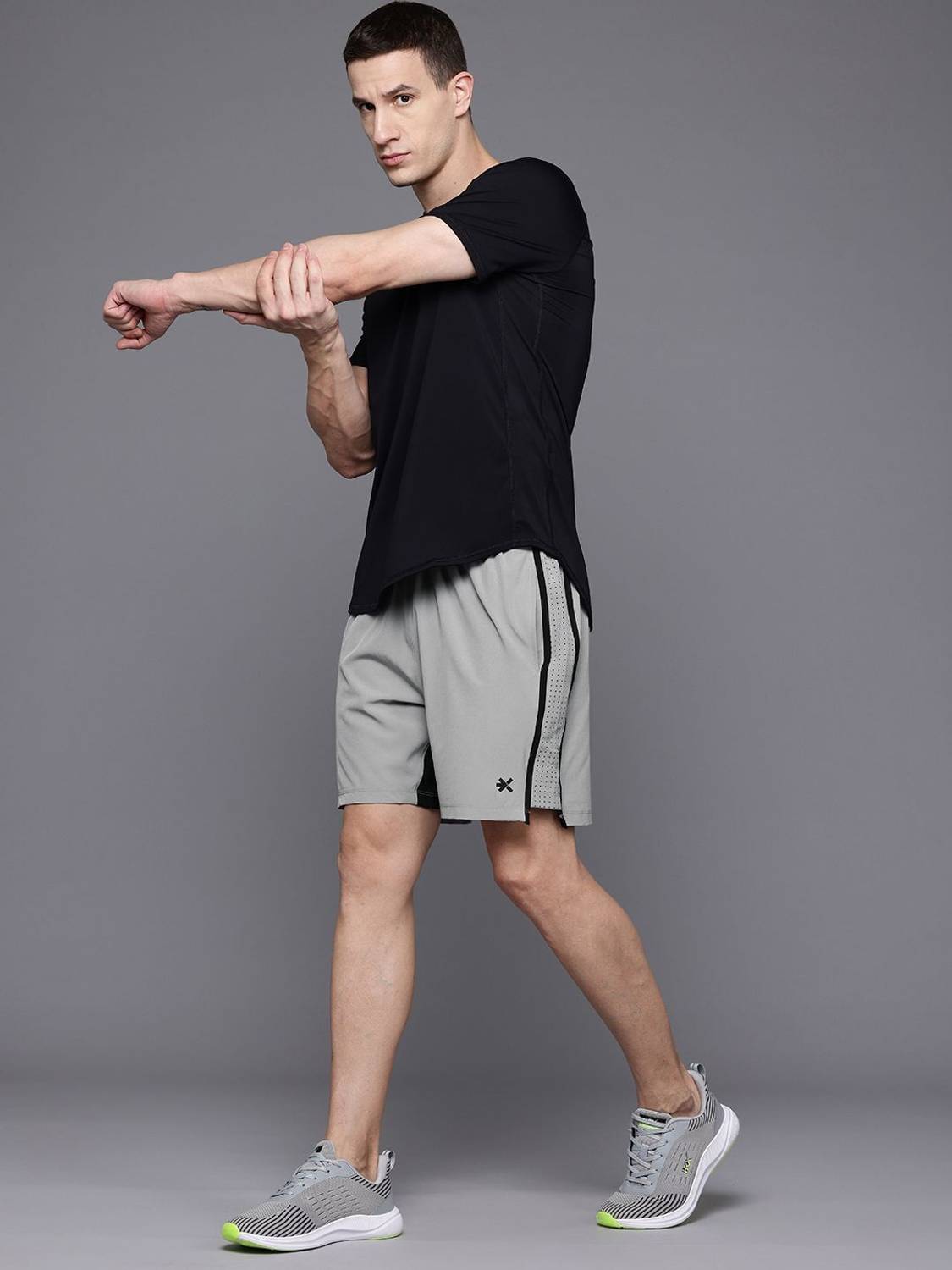 HRX by Hrithik Roshan Grey Sports Shorts - Image 5
