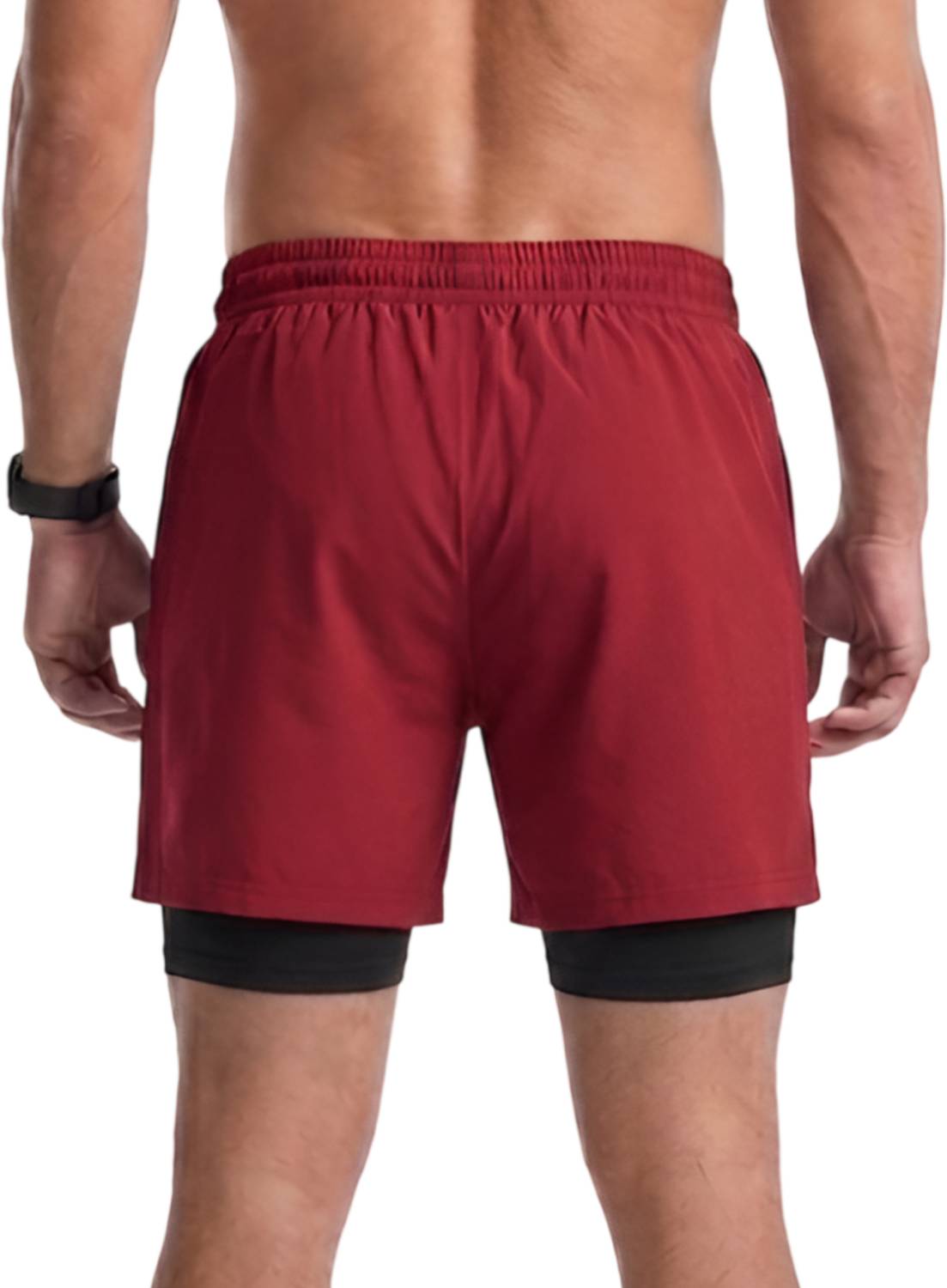 FANEX FITNESS Black, Red Gym Shorts Pack of 3 - Image 2
