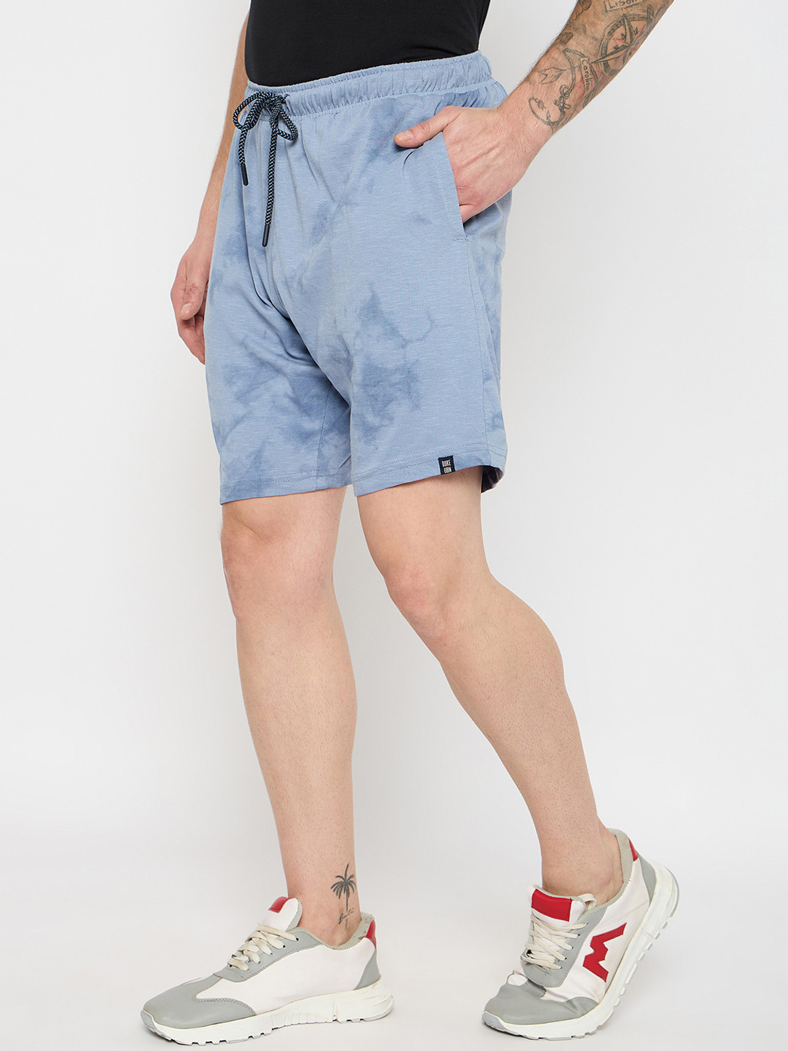 Image of DUKE Solid Men Blue Regular Shorts