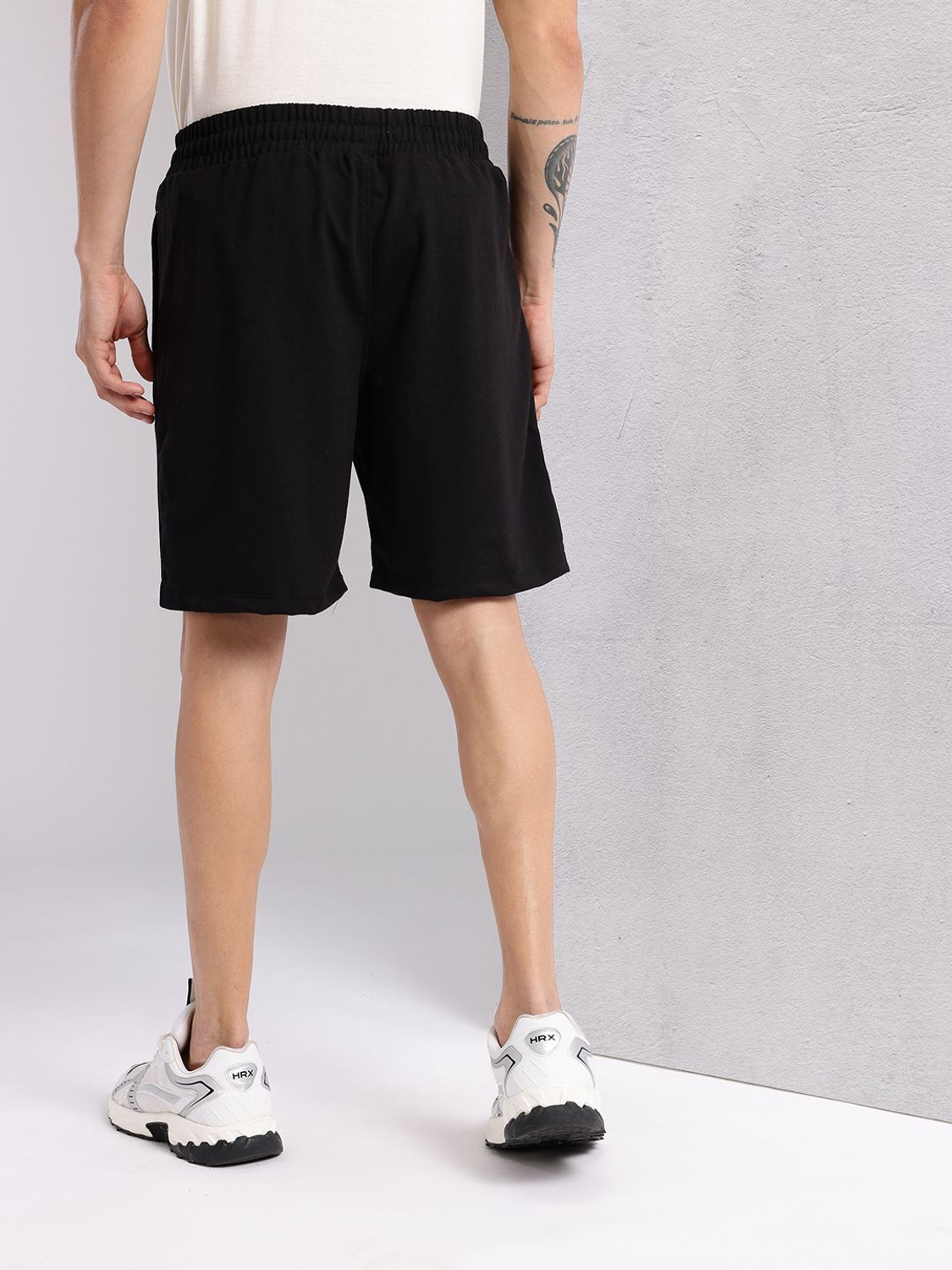 Image of HRX by Hrithik Roshan Printed Men Black Regular Shorts