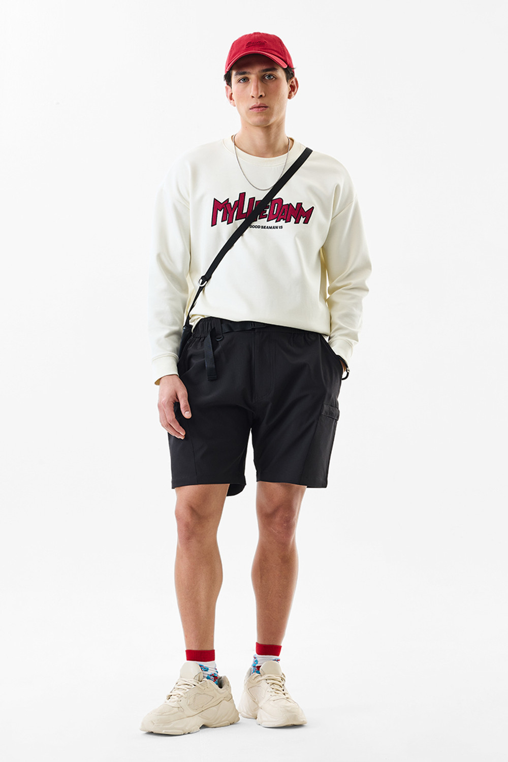 Image of Snitch Self Design Men Denim Black Denim Shorts