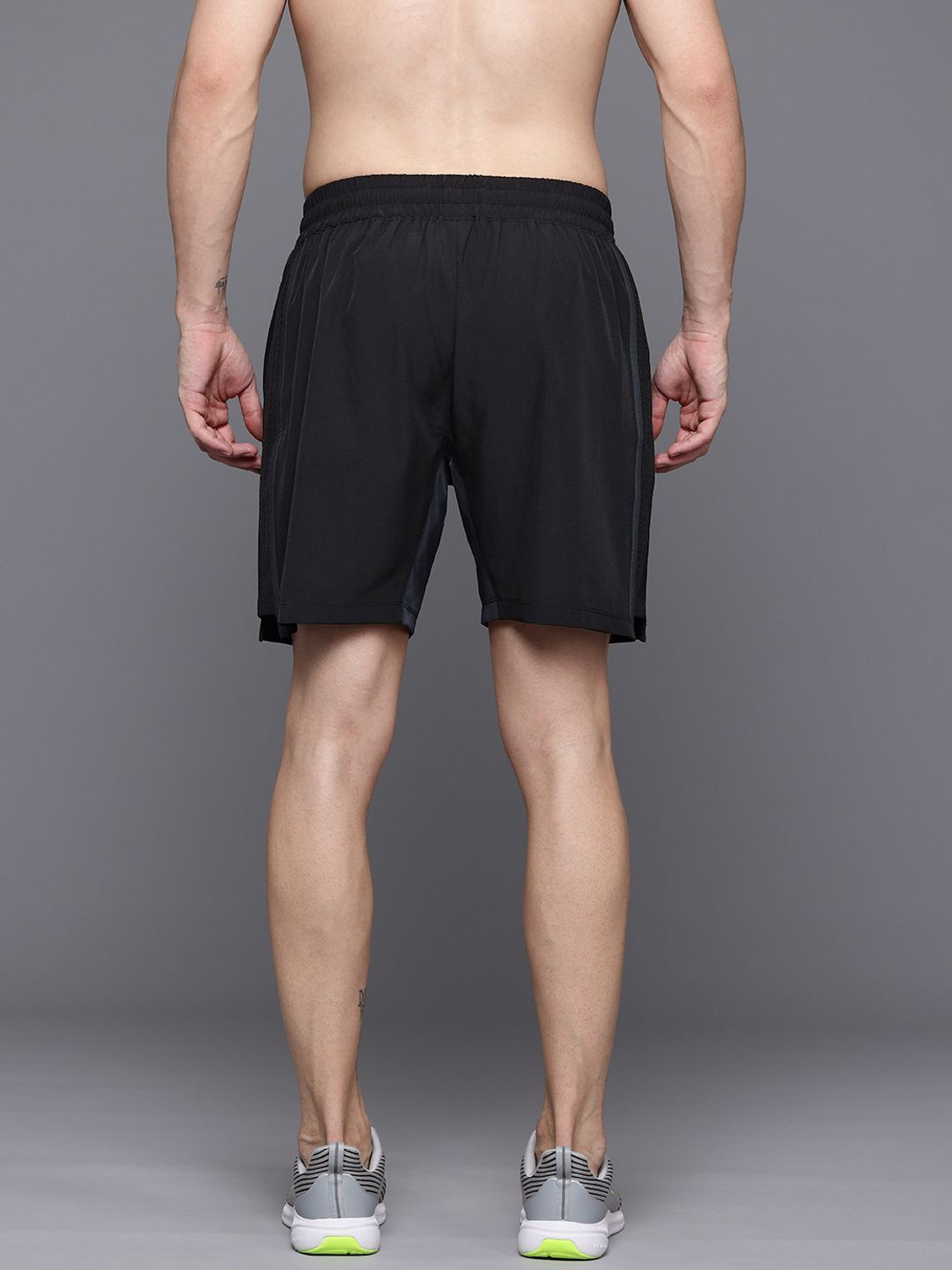 Image of HRX by Hrithik Roshan Solid Men Black Regular Shorts