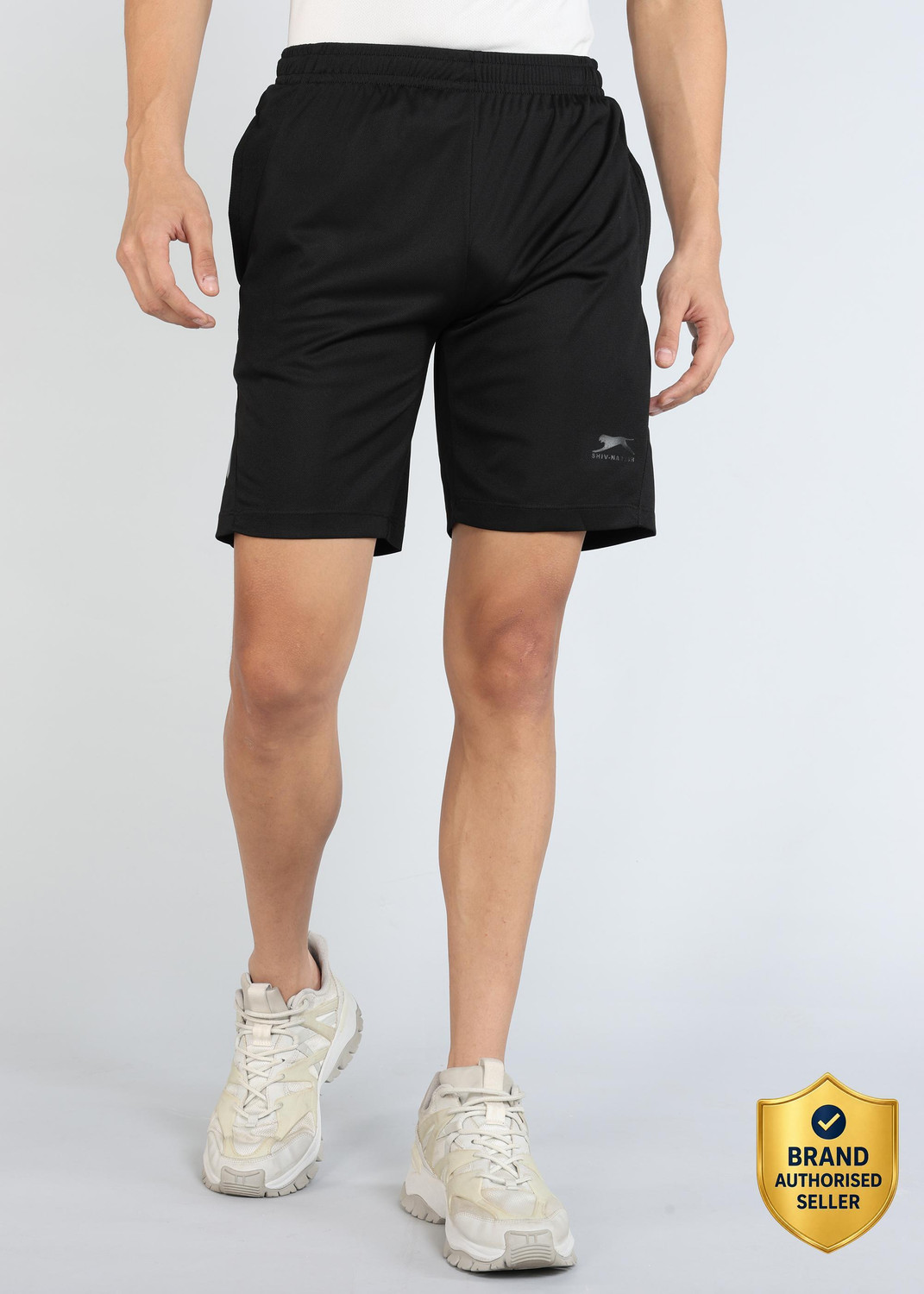 Image of Shiv Naresh Solid Men Black Sports Shorts