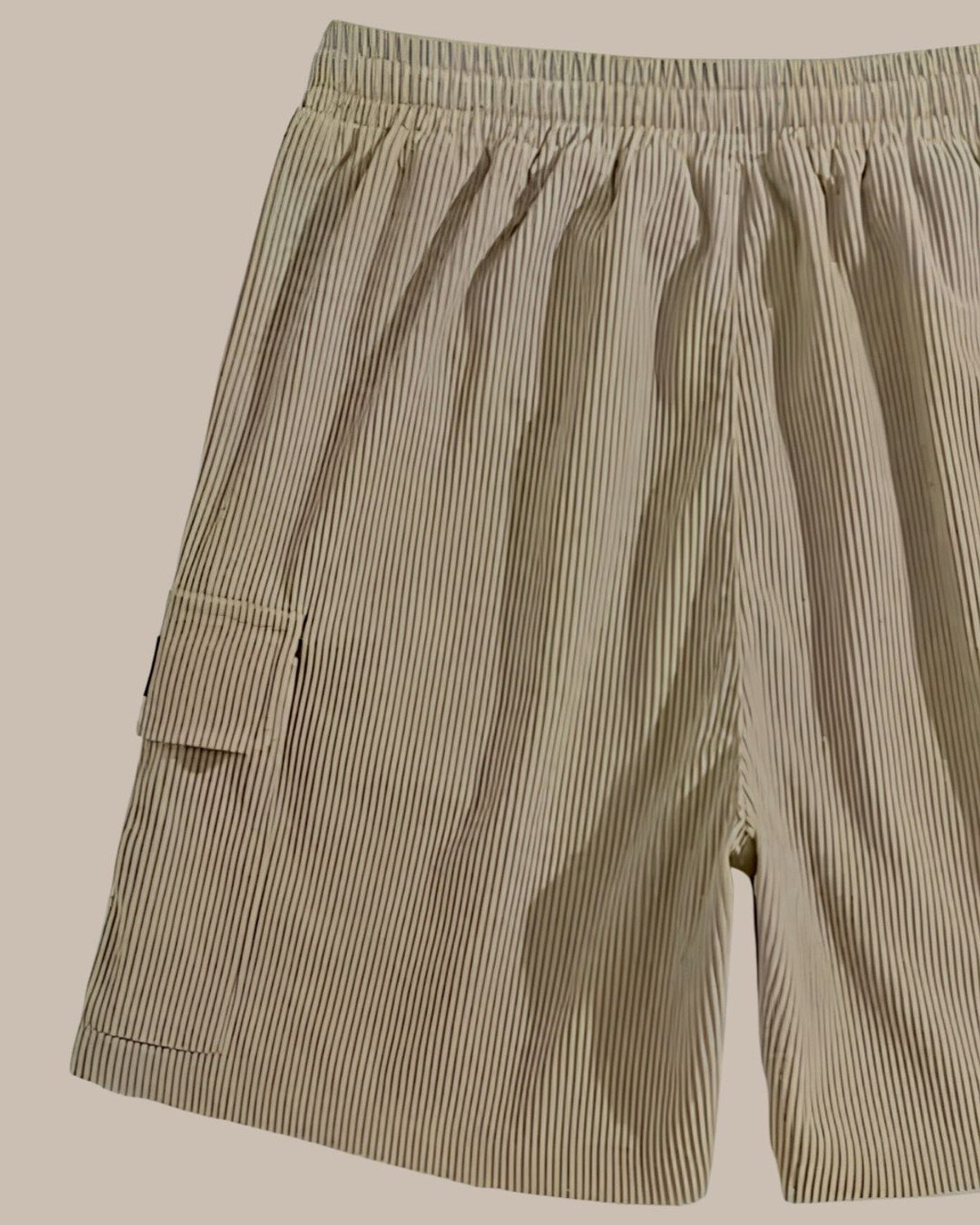 Image of yanexa Solid Men Beige, Black Cargo Shorts