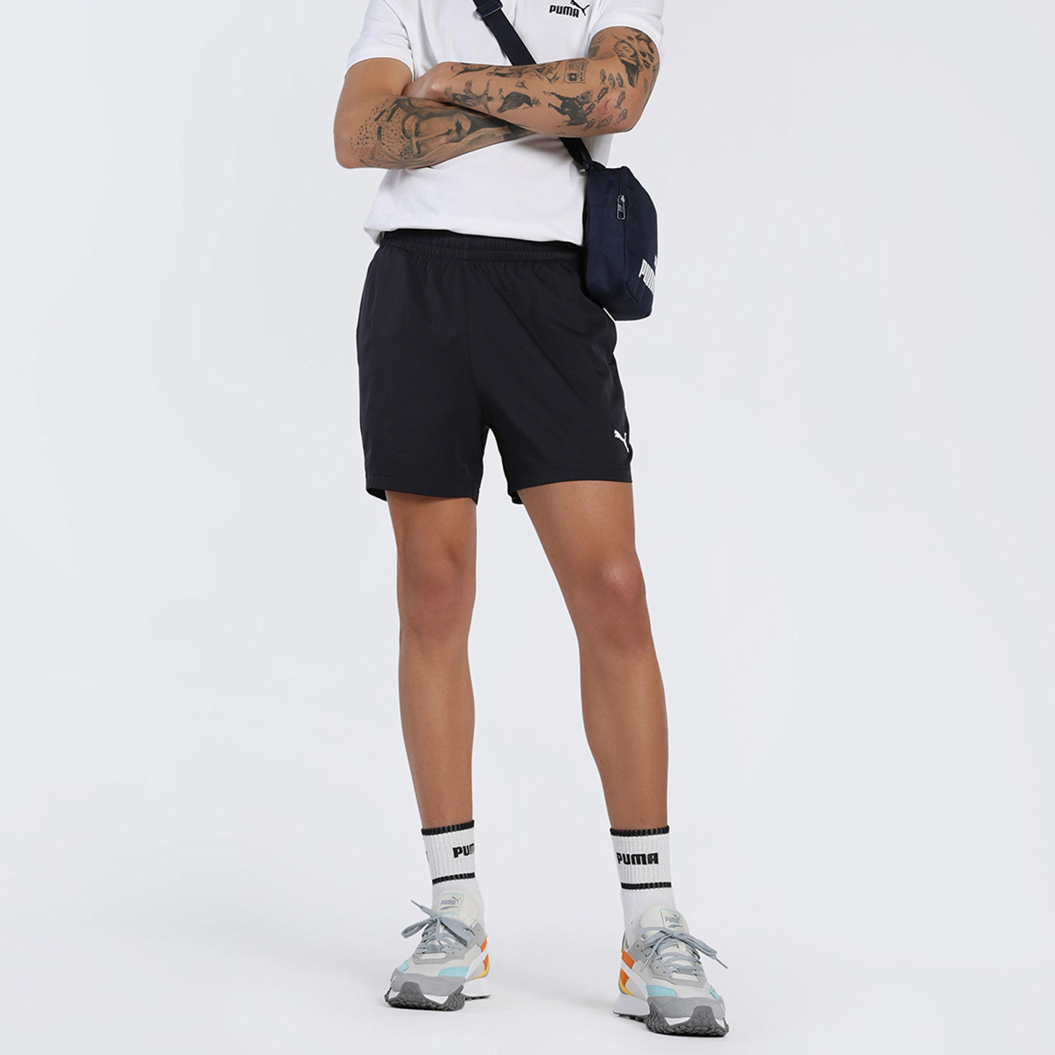 Image of PUMA Solid Men Blue Casual Shorts