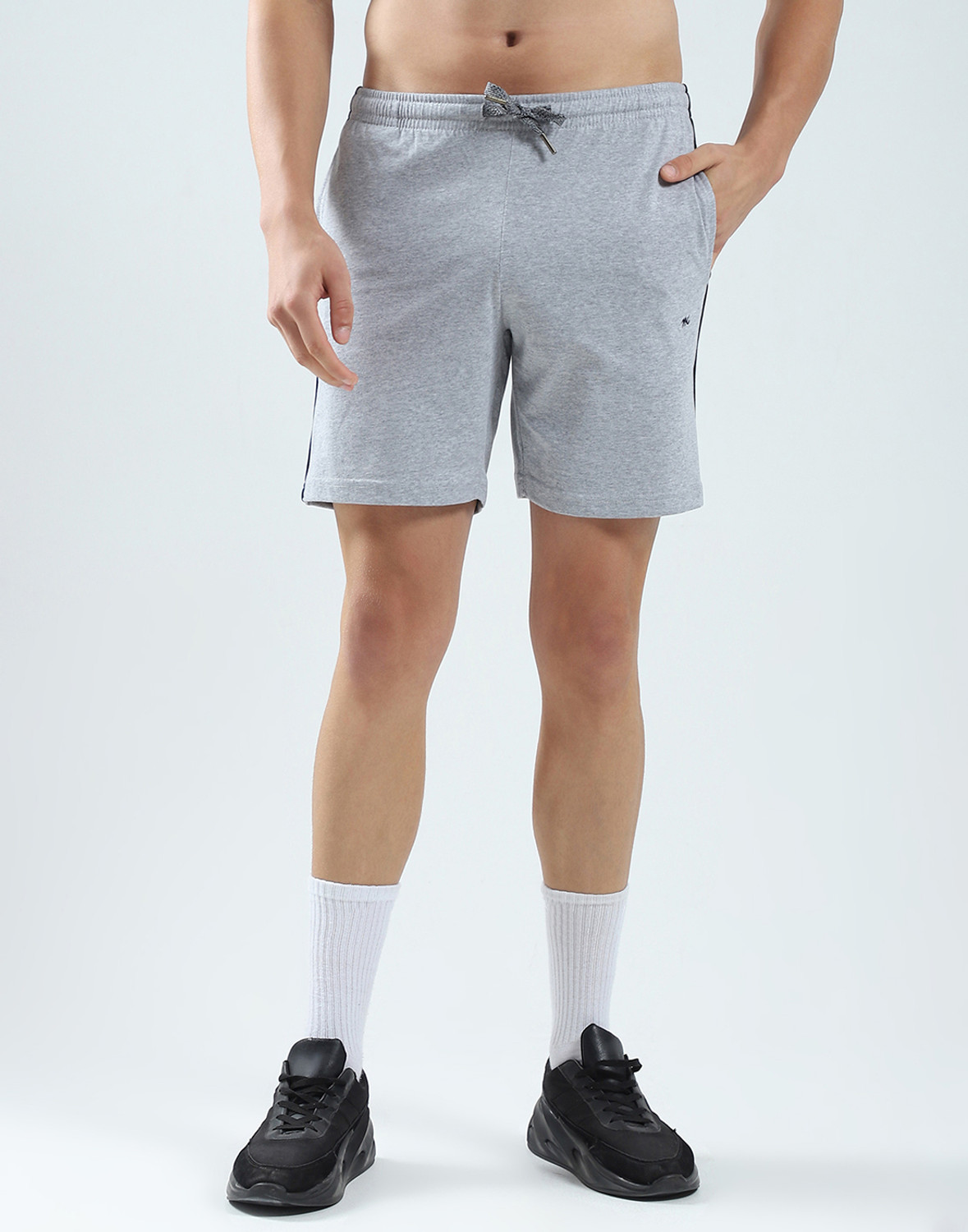 Image of MONTE CARLO Solid Men Grey Bermuda Shorts
