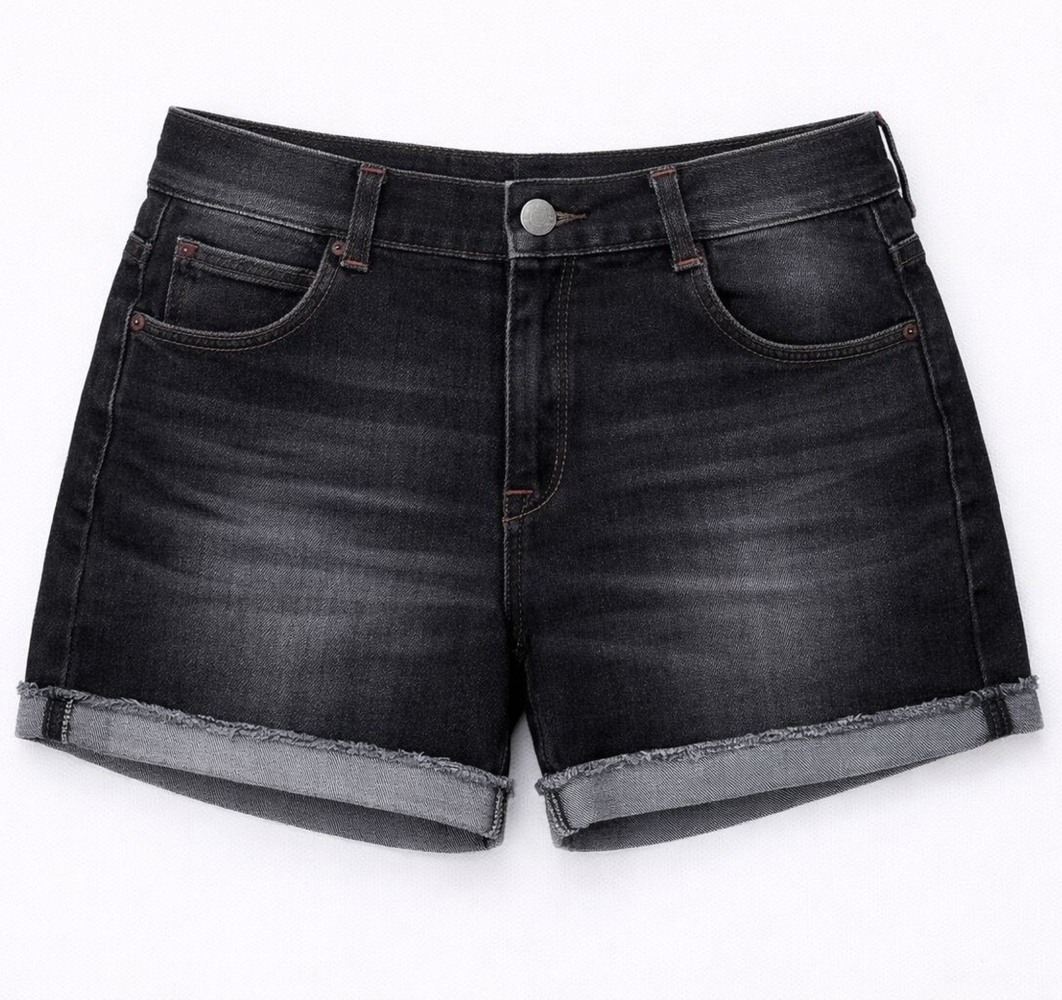Image of Club A9 Dyed /Washed Women Denim Black Denim Shorts