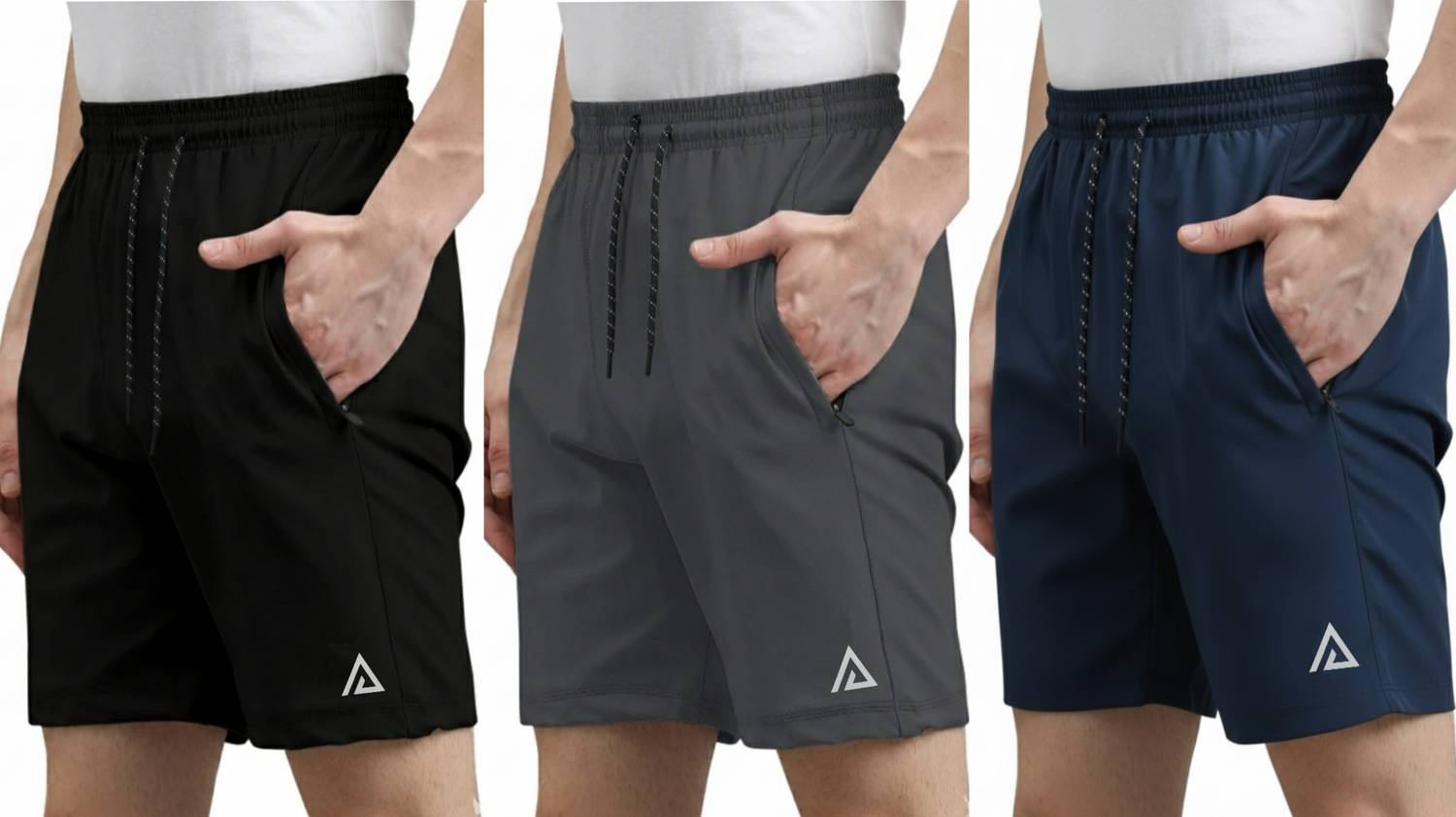 ARSX Solid Men Black, Blue, Grey Sports Shorts