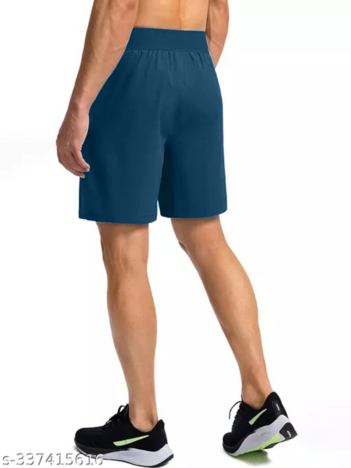 Image of Lripsome Solid Men Grey, Blue Regular Shorts