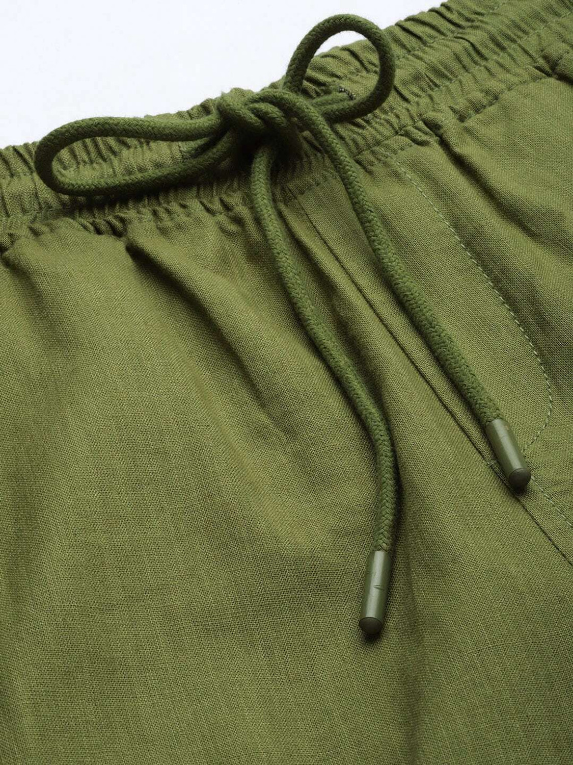 Image of The Indian Garage Co. Solid Men Green Cargo Shorts