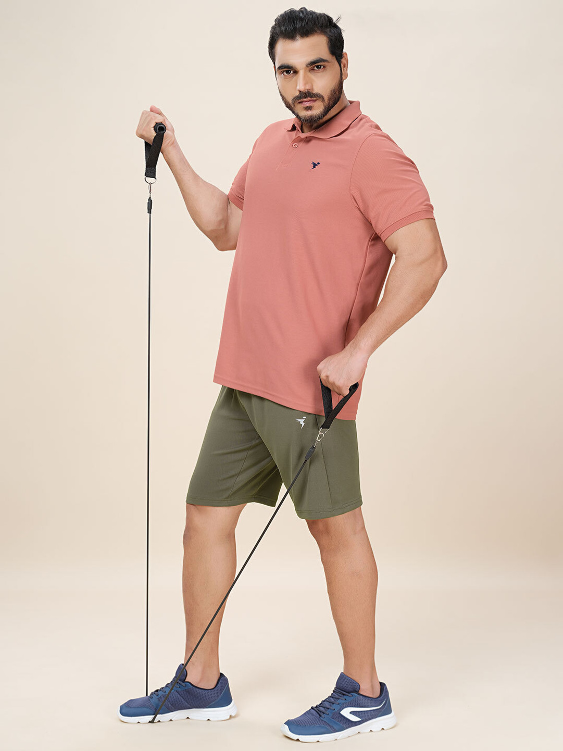 Image of TECHNOSPORT Solid Men Green Sports Shorts