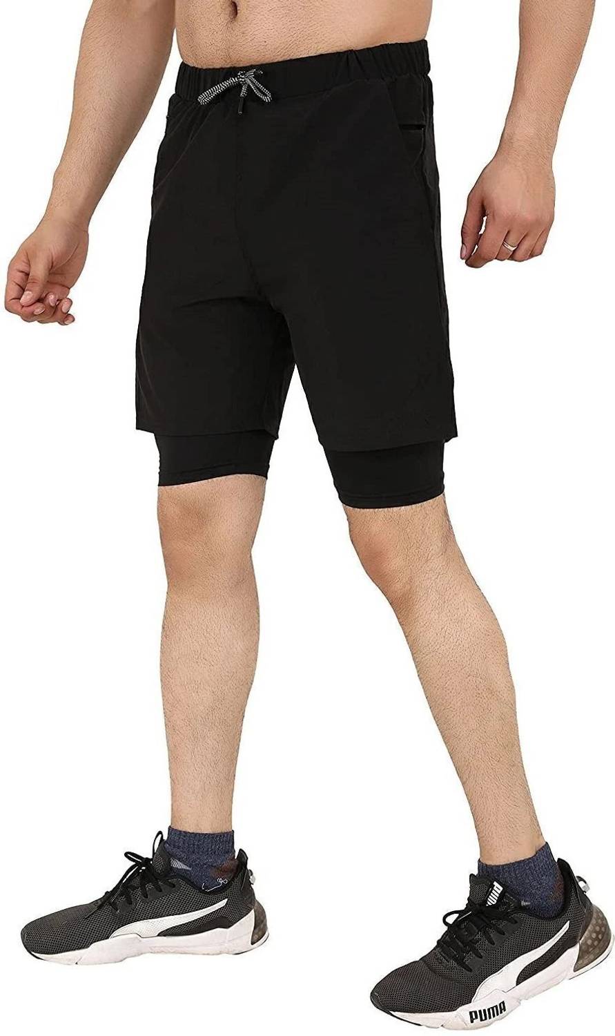 Kyk Black Gym Shorts for Men - Image 4
