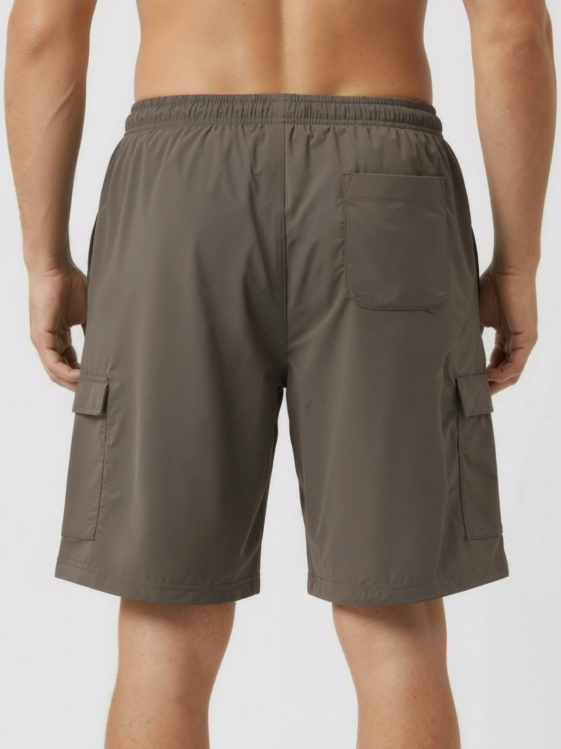 Image of Damensch Solid Men Brown Cargo Shorts