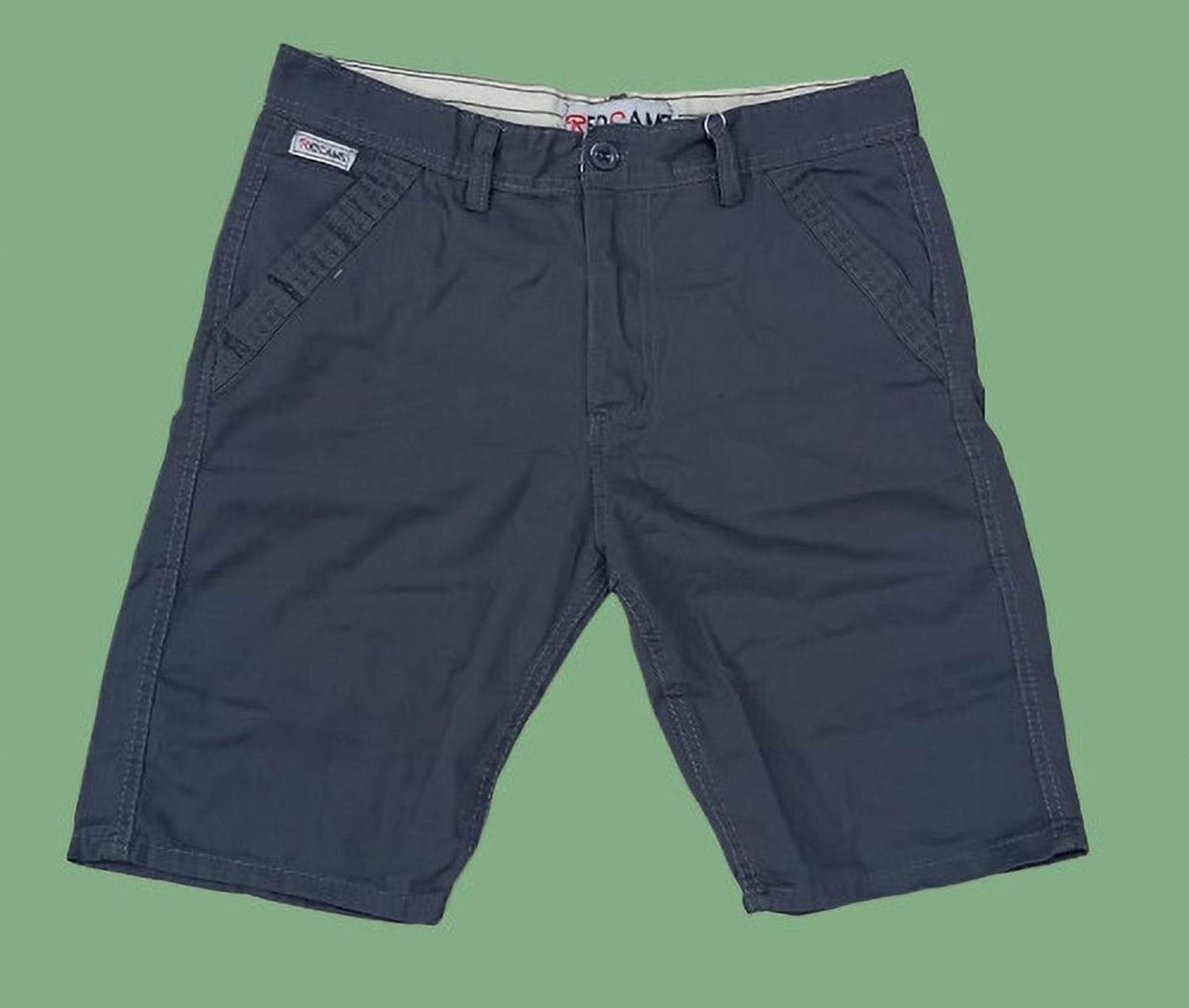 Image of RCS Solid Men Grey Chino Shorts