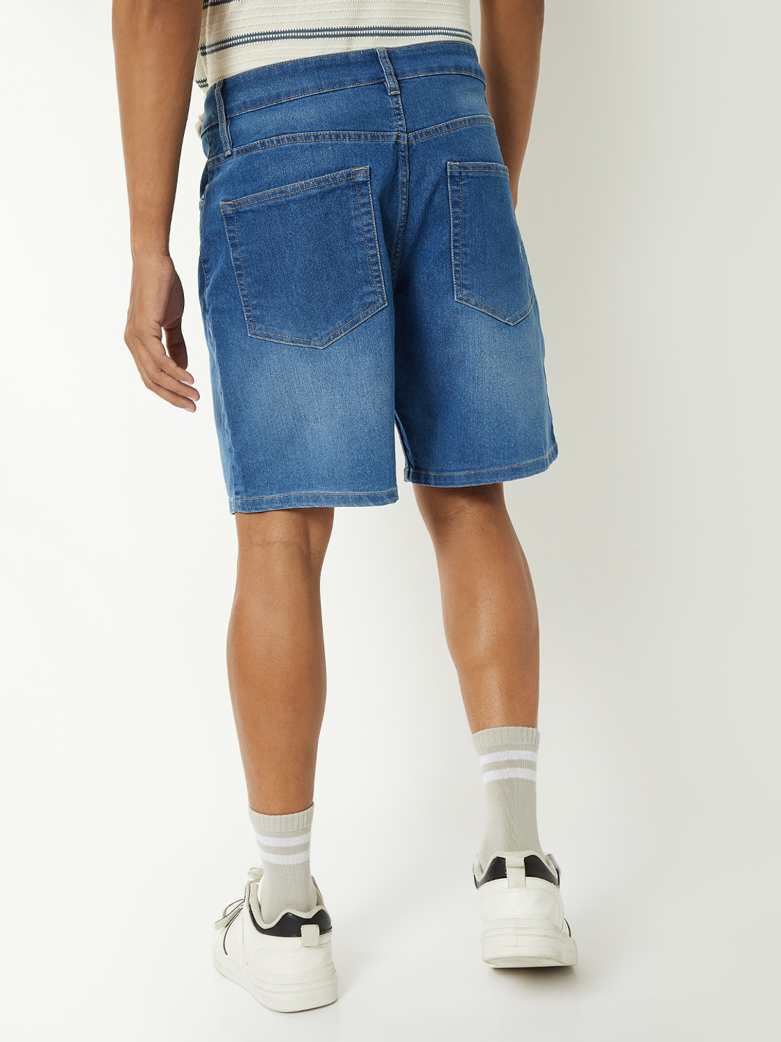 MAX Solid Men Blue Basic Shorts - Price History