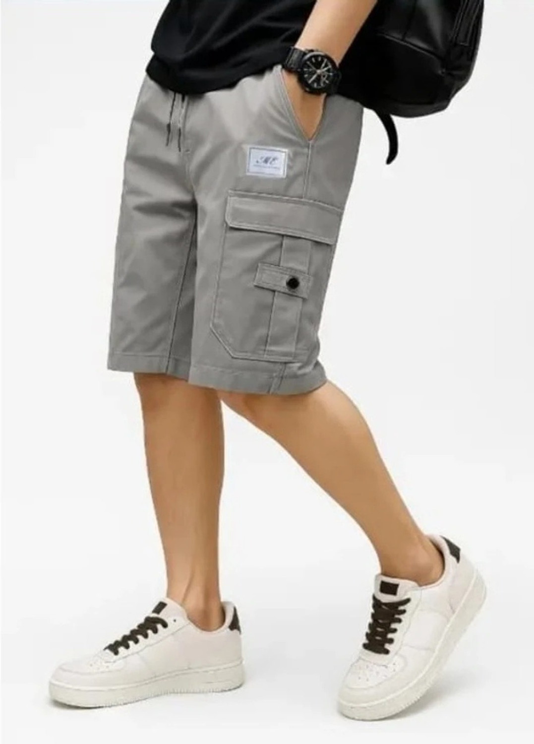 Image of UWALD CREATION Solid Men Multicolor Cargo Shorts