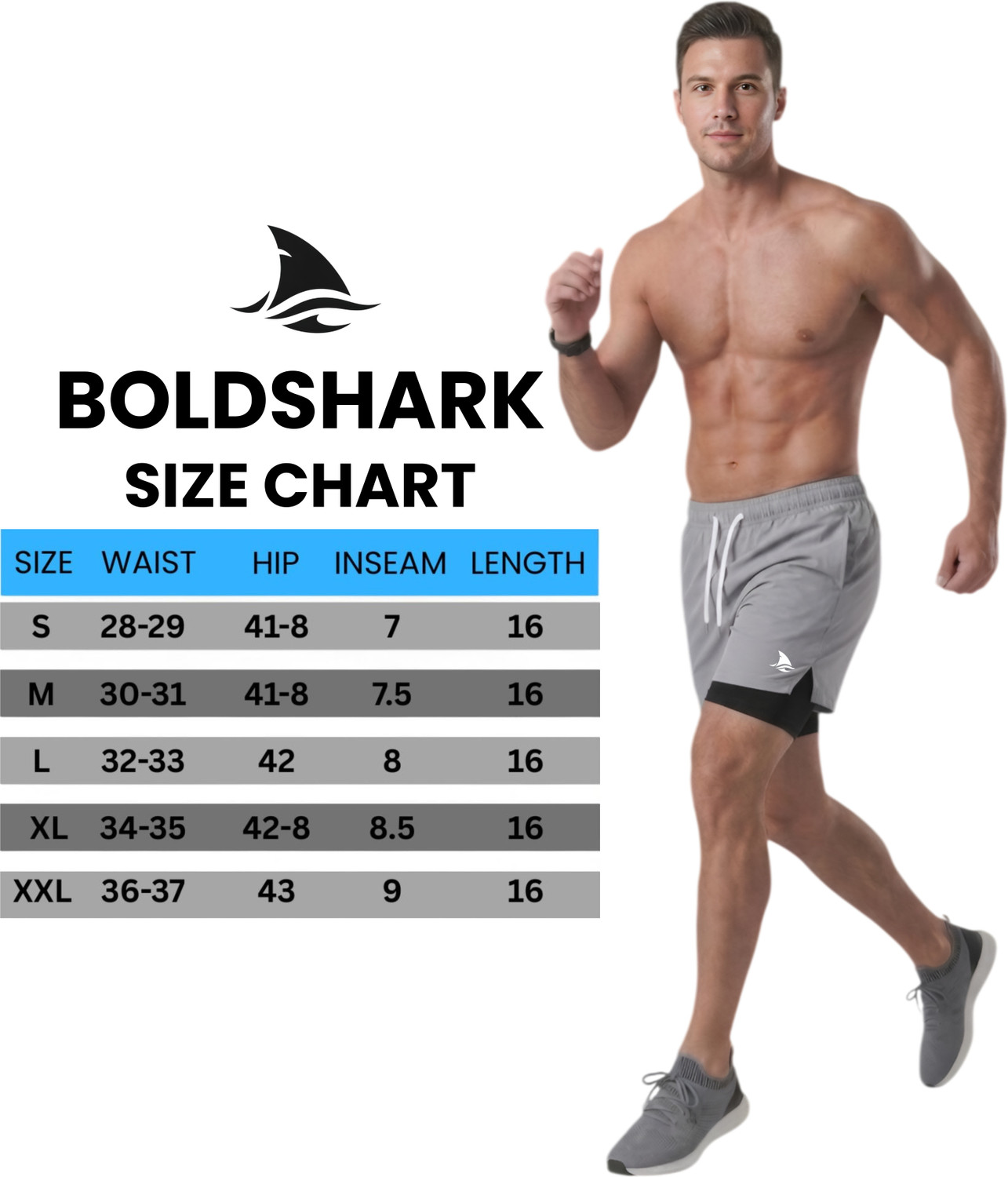 Image of BOLDSHARK Solid Men Grey Running Shorts