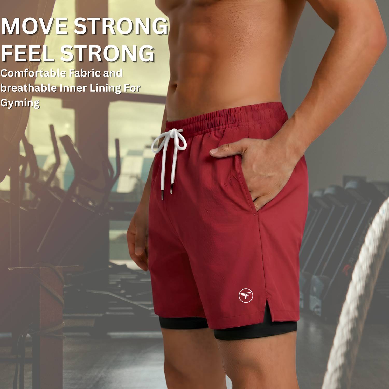 FANEX FITNESS Black, Red Gym Shorts Pack of 3 - Image 3