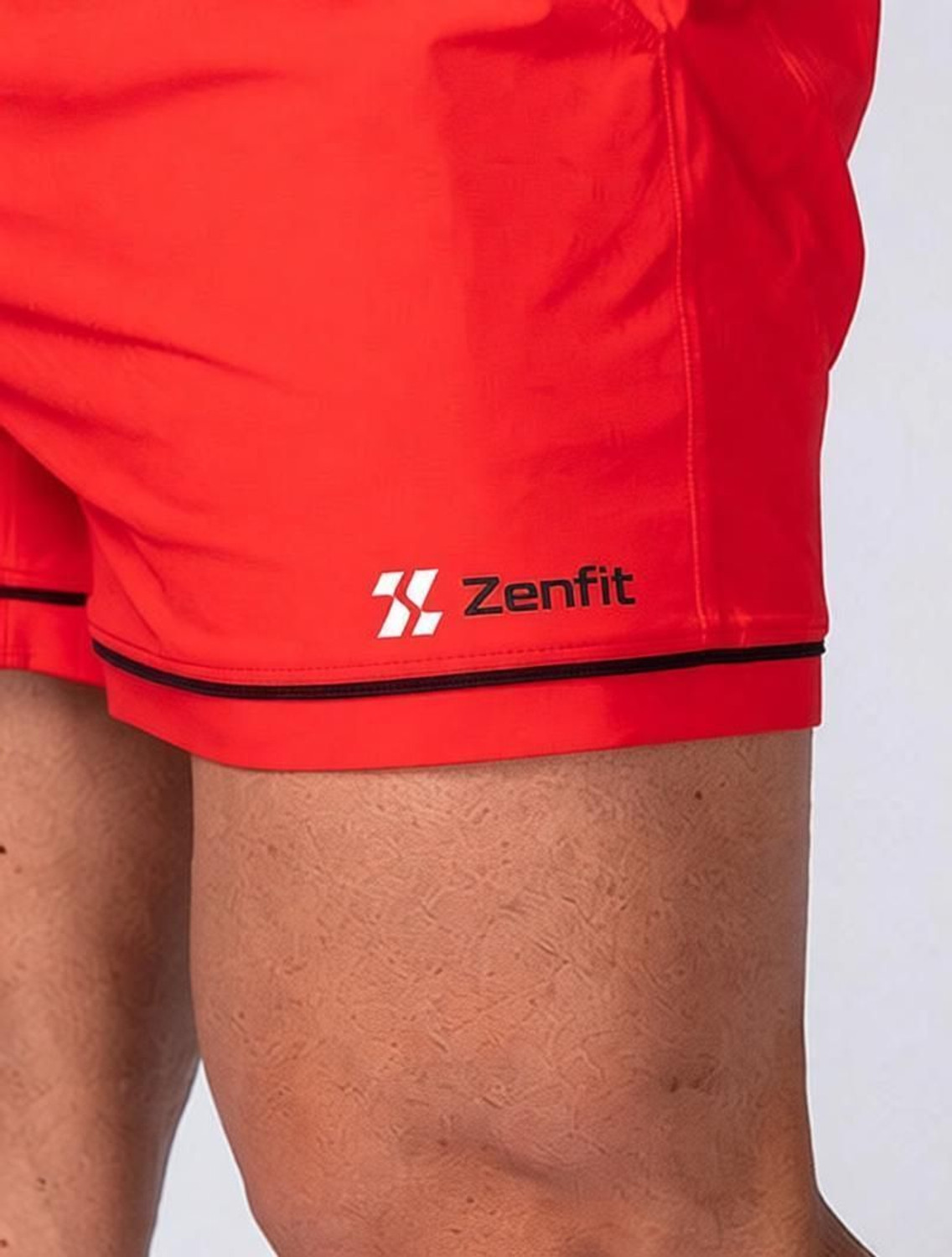 Image of zenfit Printed Men Red Sports Shorts