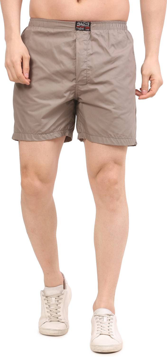 AVVOYS Solid Men Beige Boxer Shorts