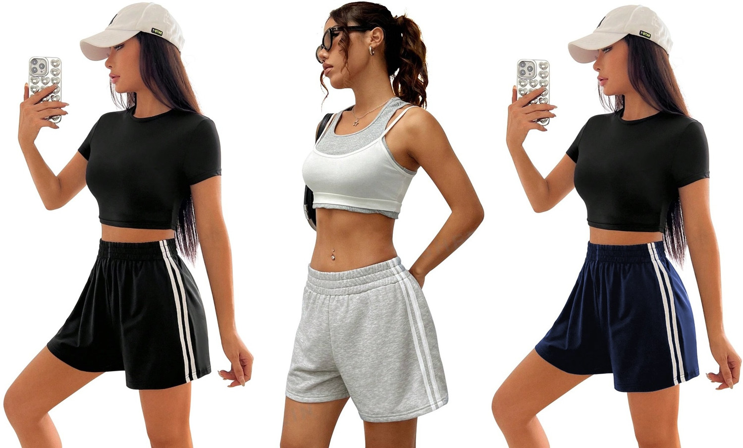 Image of RIZIM Striped Women Multicolor Basic Shorts