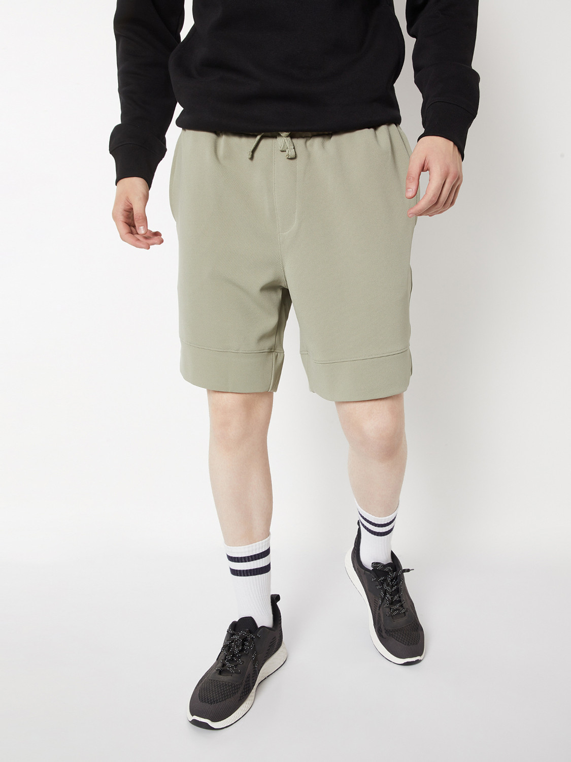 Image of MAX Solid Men Grey Sports Shorts
