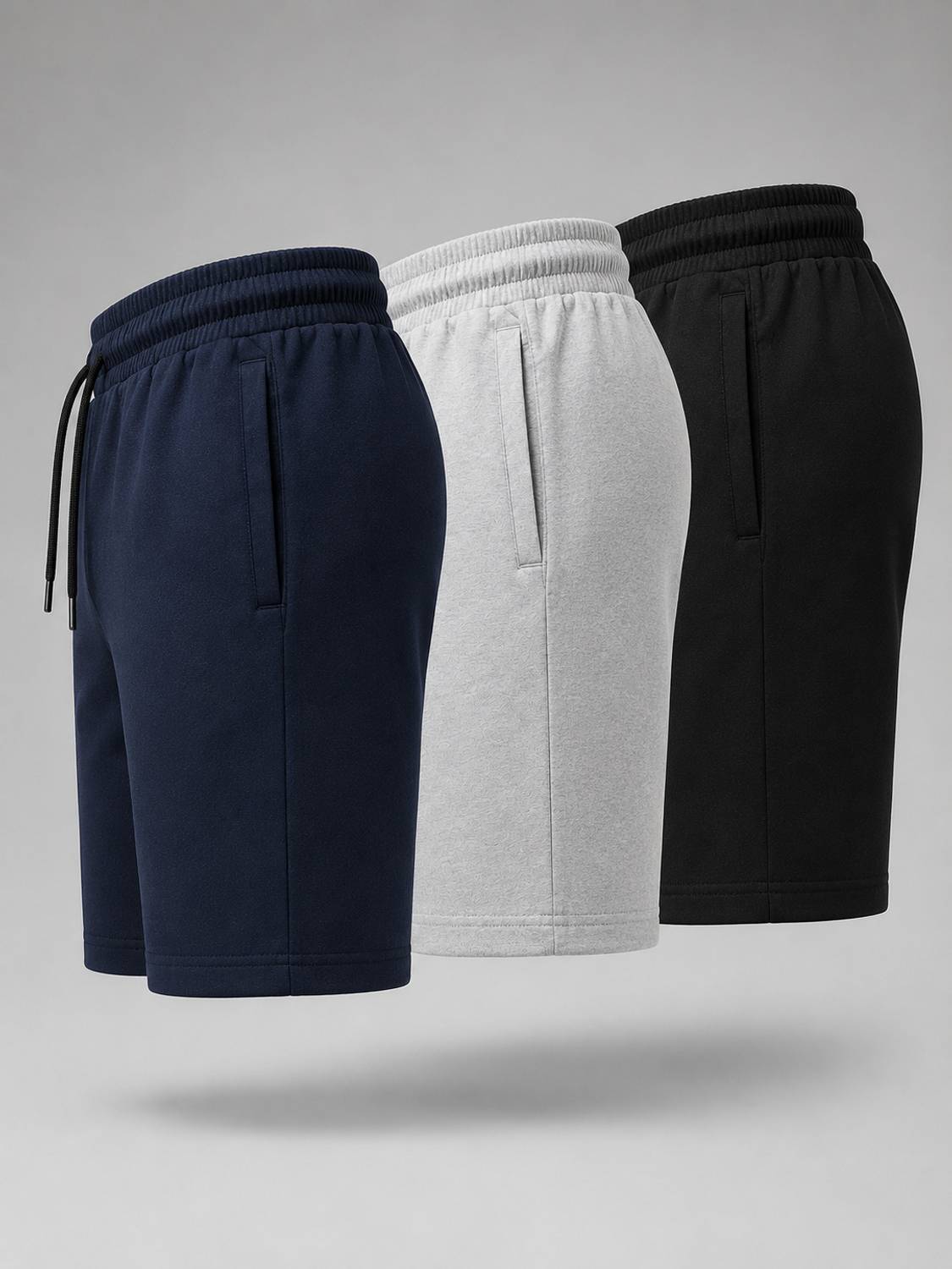 TENRUN Multicolor Men's Basic Shorts Pack of 3 - Image 2